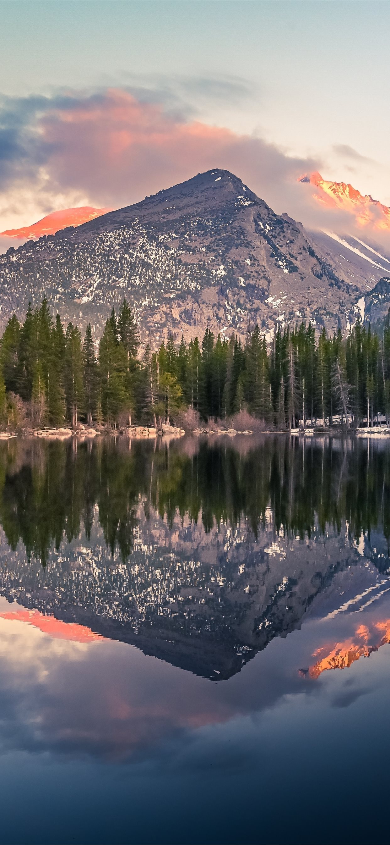 Mountain Reflection On Lake Side Wallpapers