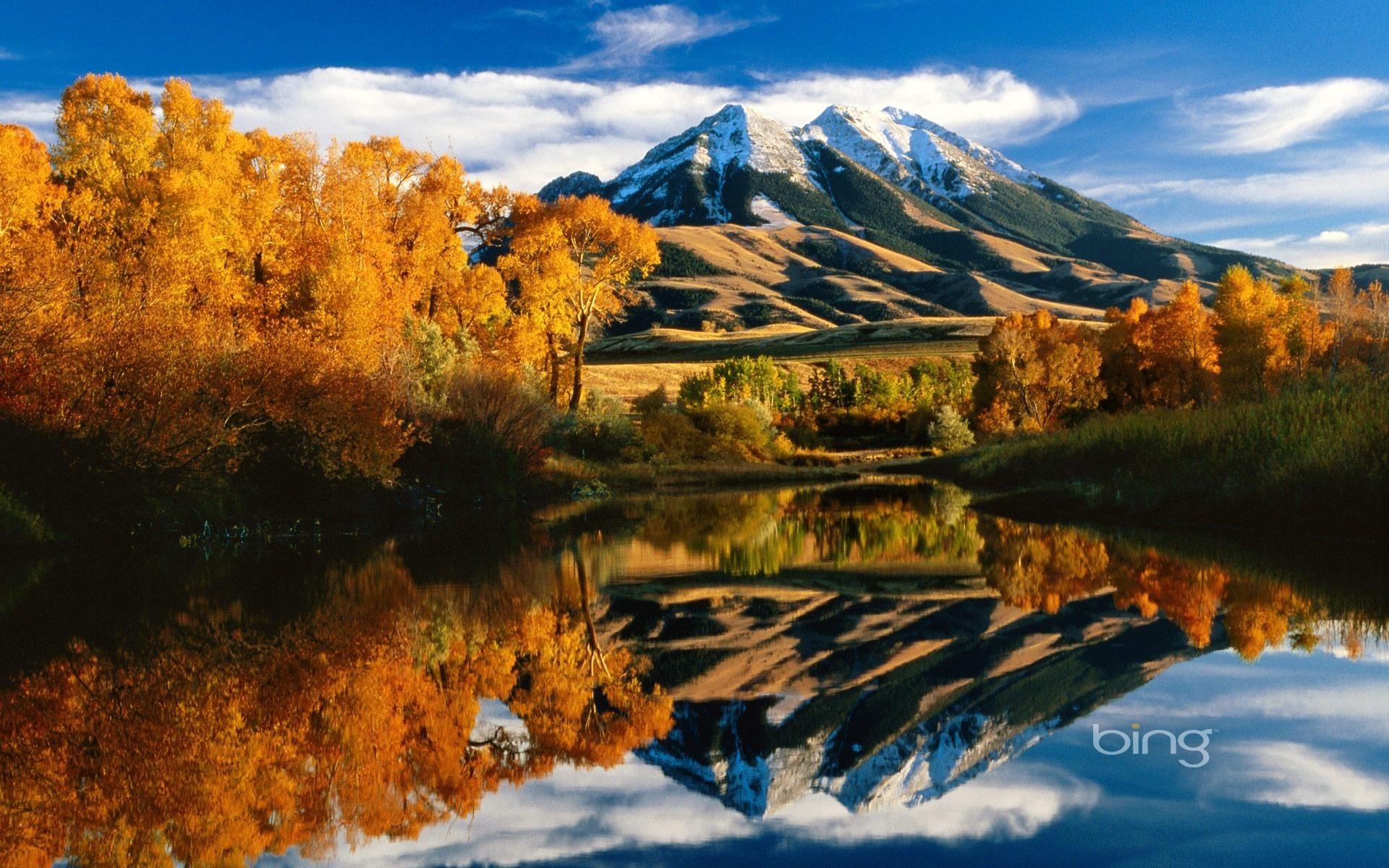 Mountain Reflection On Lake Side Wallpapers