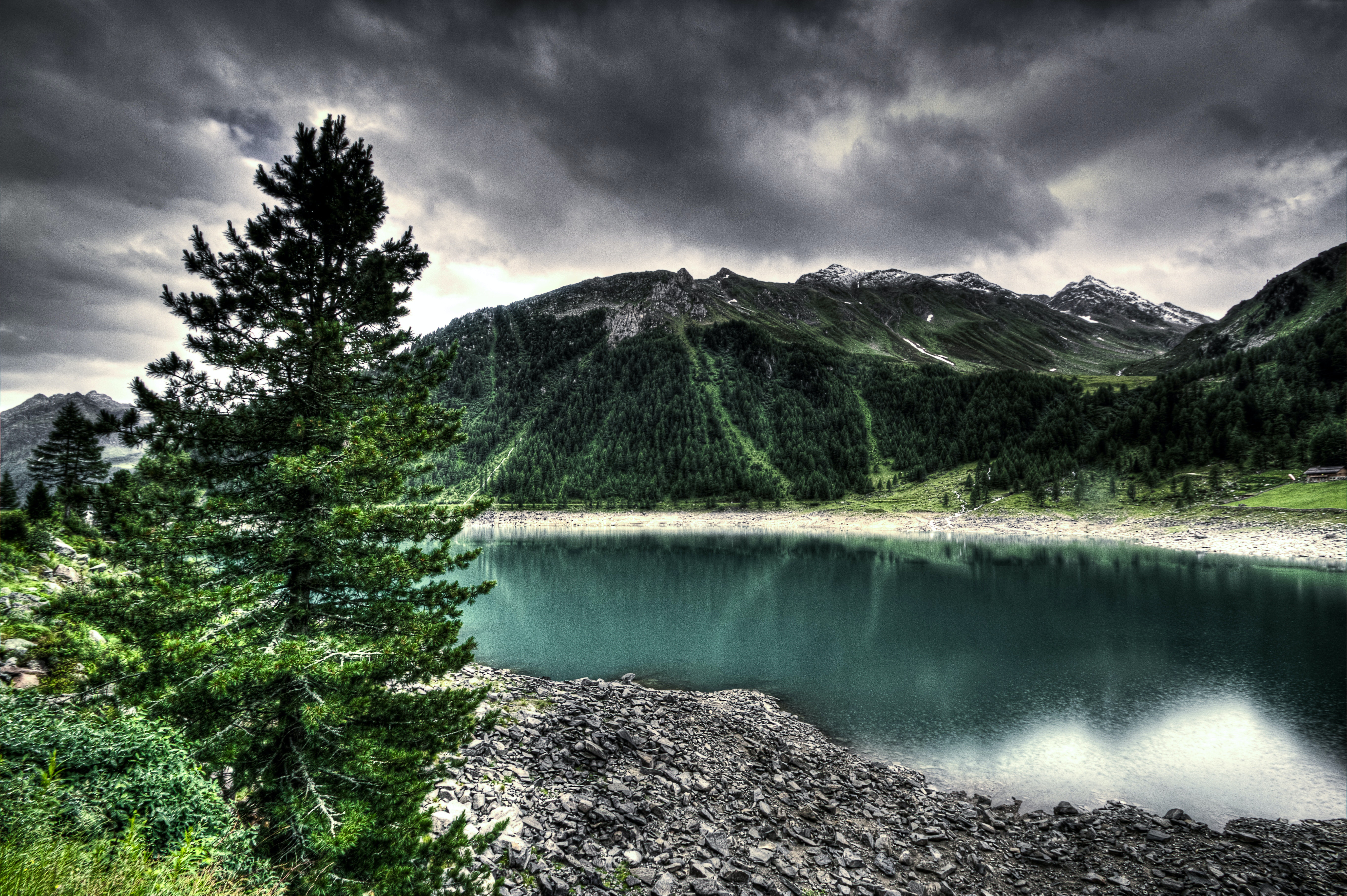 Mountain Reflection On Lake Side Wallpapers