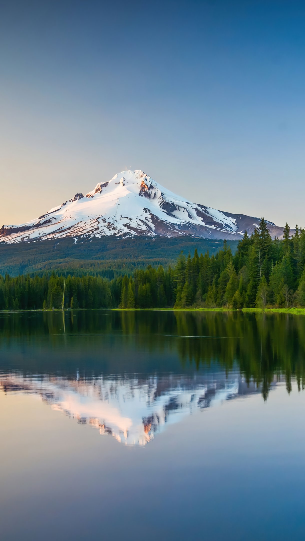 Mountain Reflection On Lake Side Wallpapers