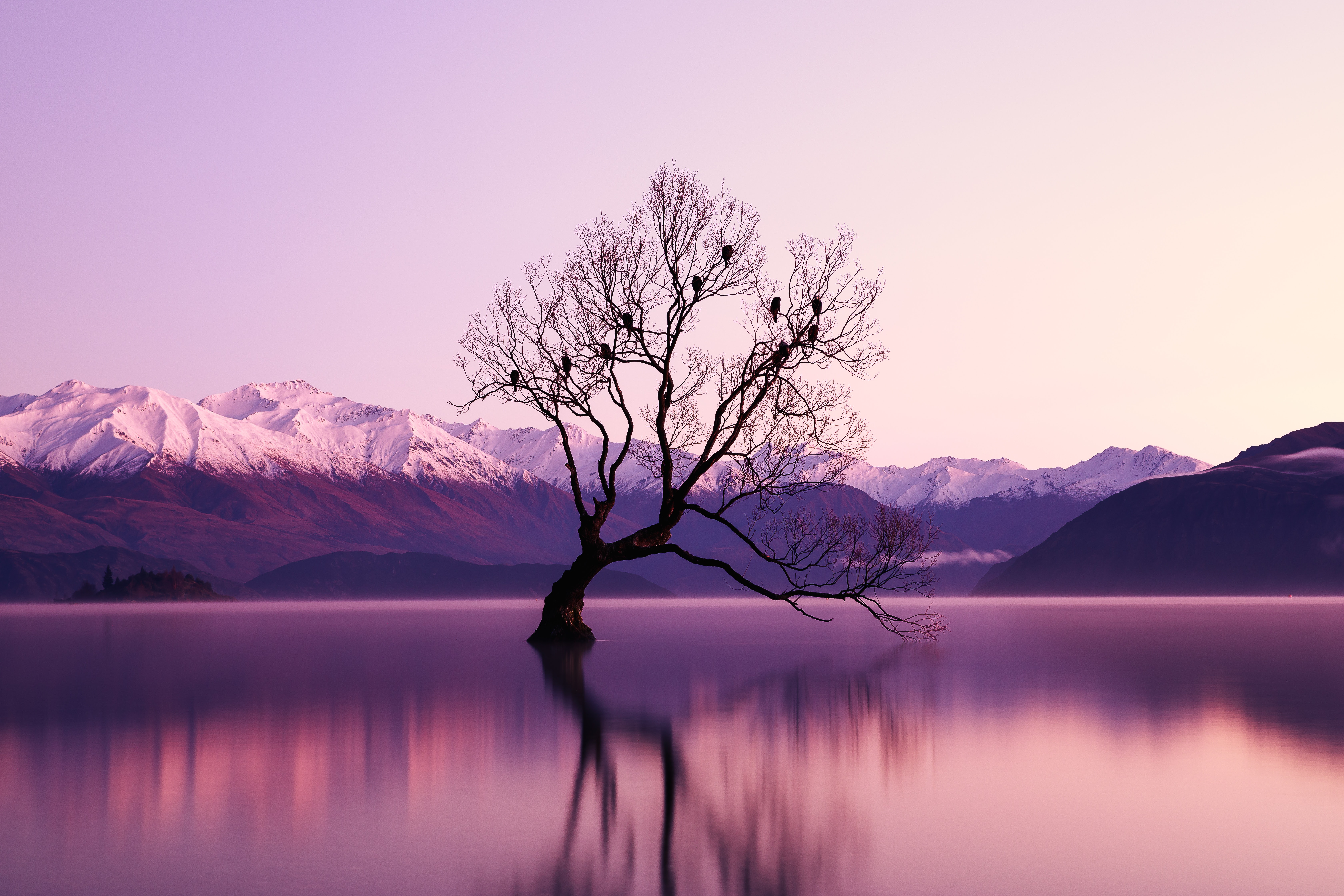 Mountain Reflection Over Lake In Dawn Wallpapers