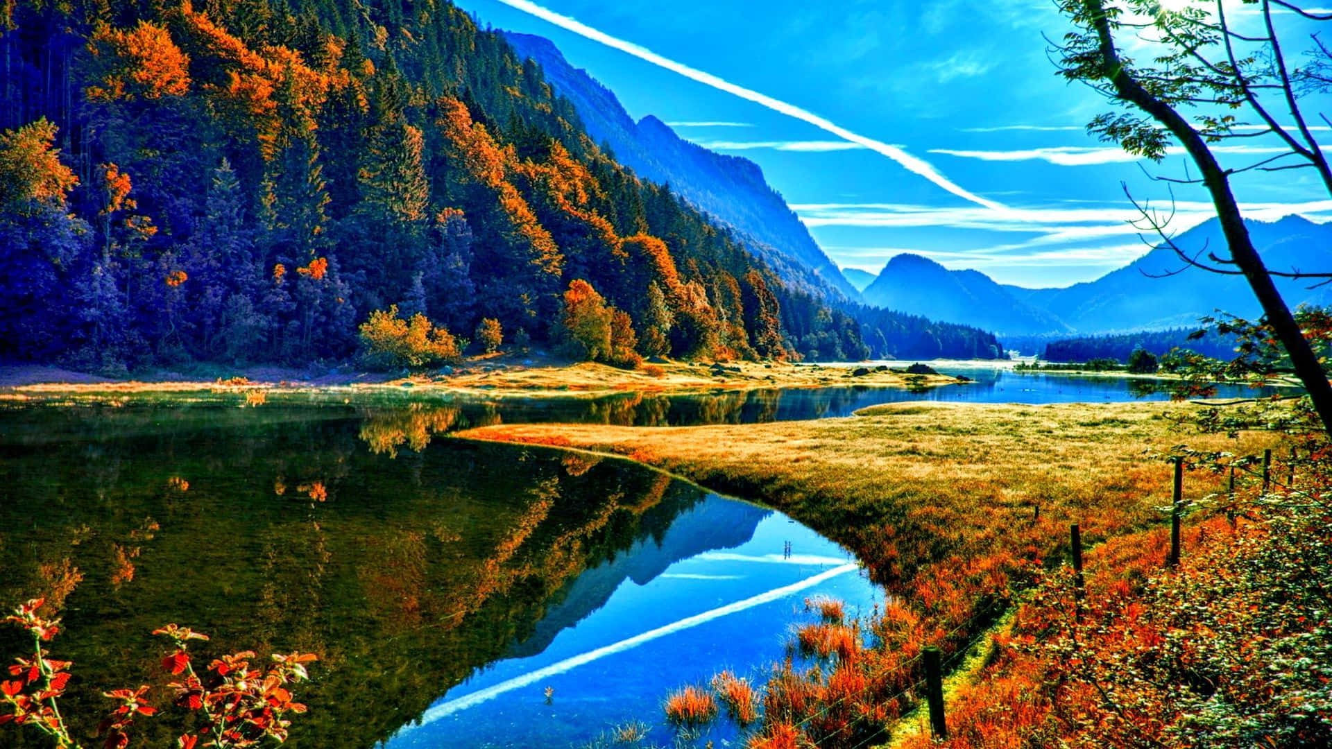 Mountain River Art Wallpapers