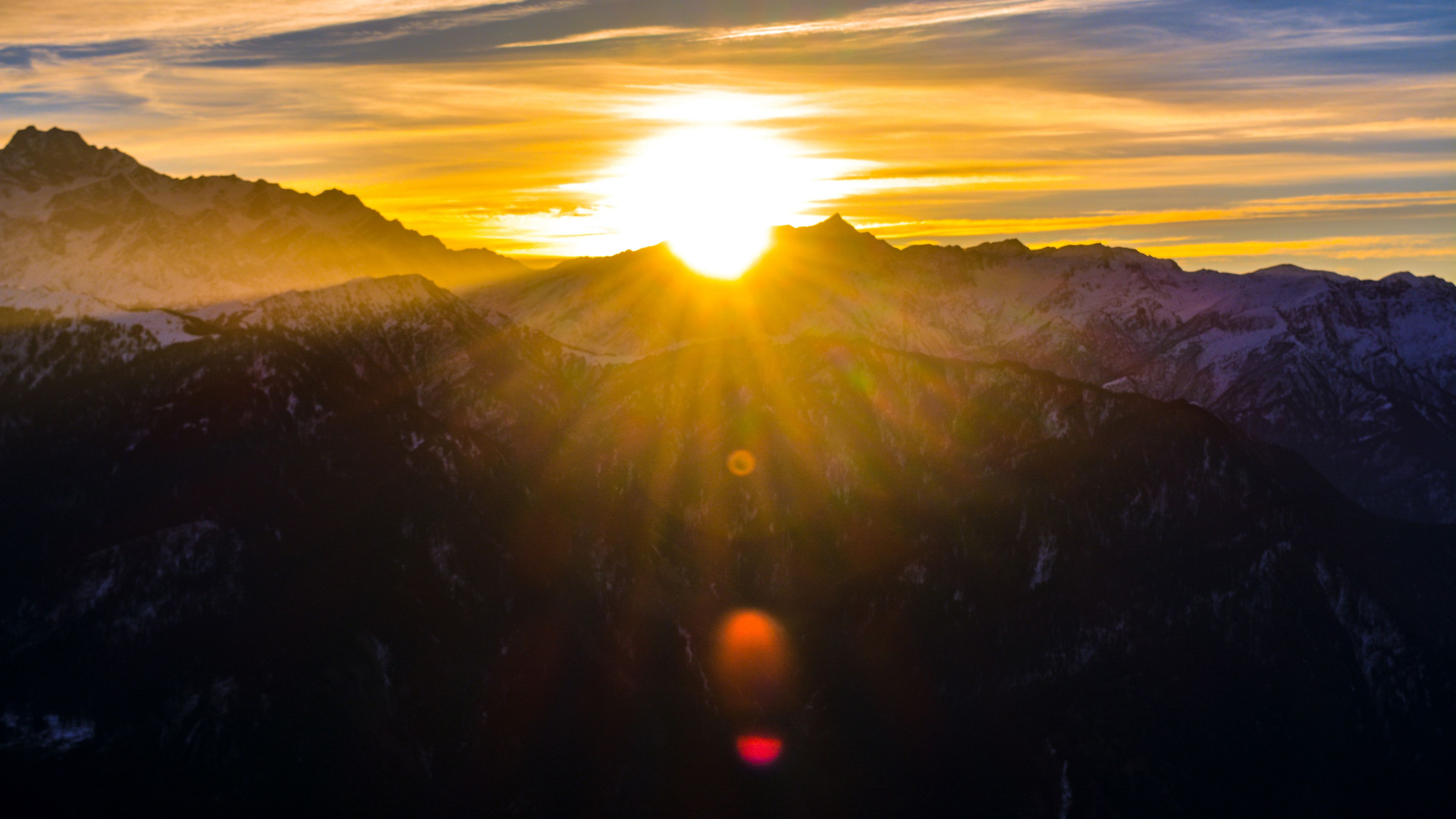 Mountain Sunrise 8K Wallpapers