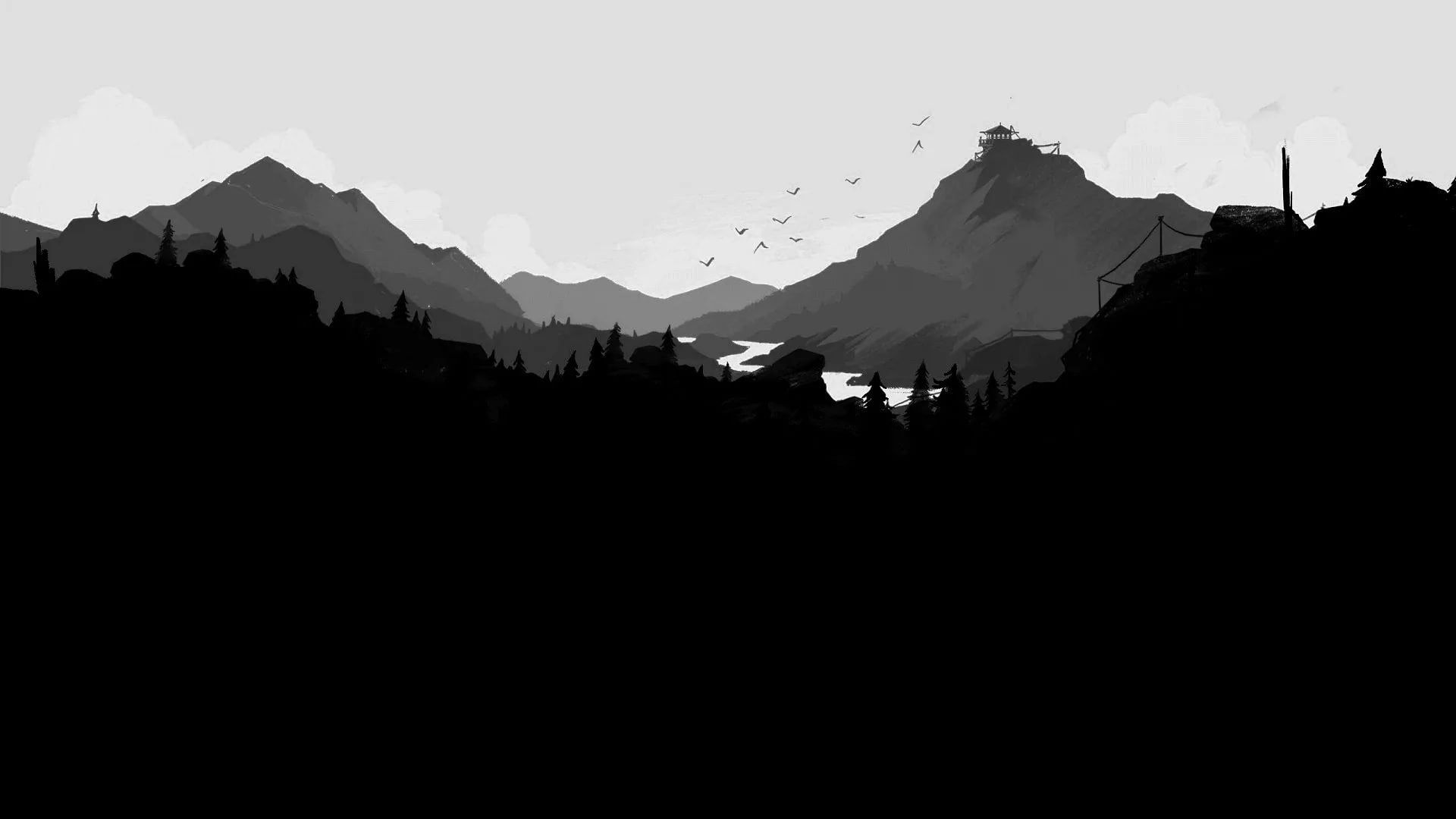 Mountains Black And White Wallpapers