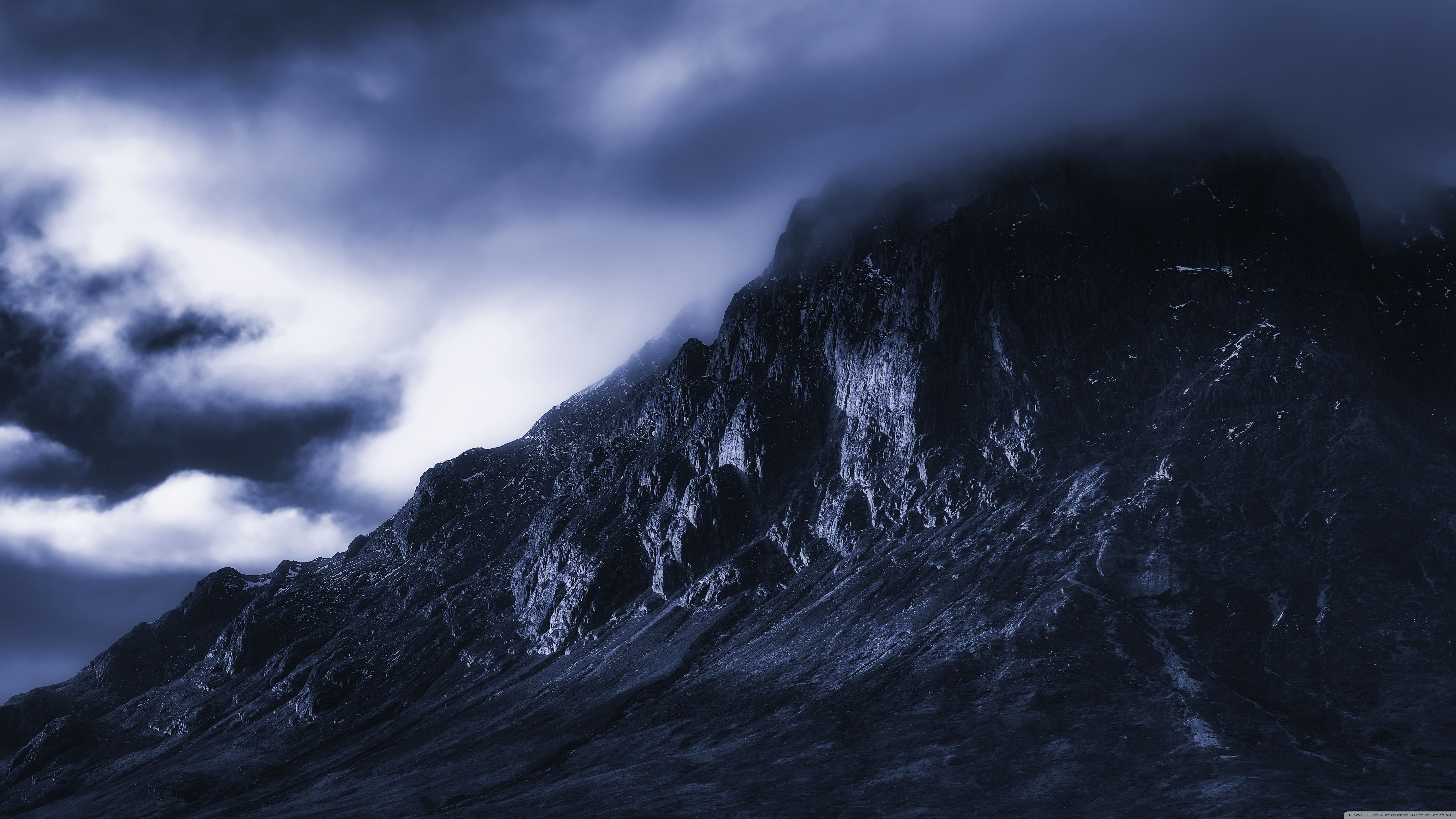 Mountains In Dark Night Wallpapers