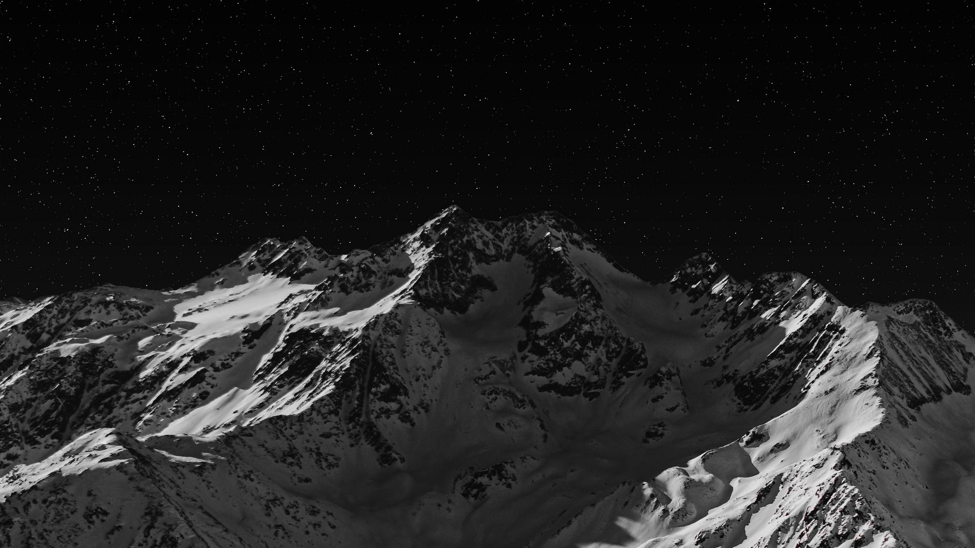 Mountains In Dark Night Wallpapers