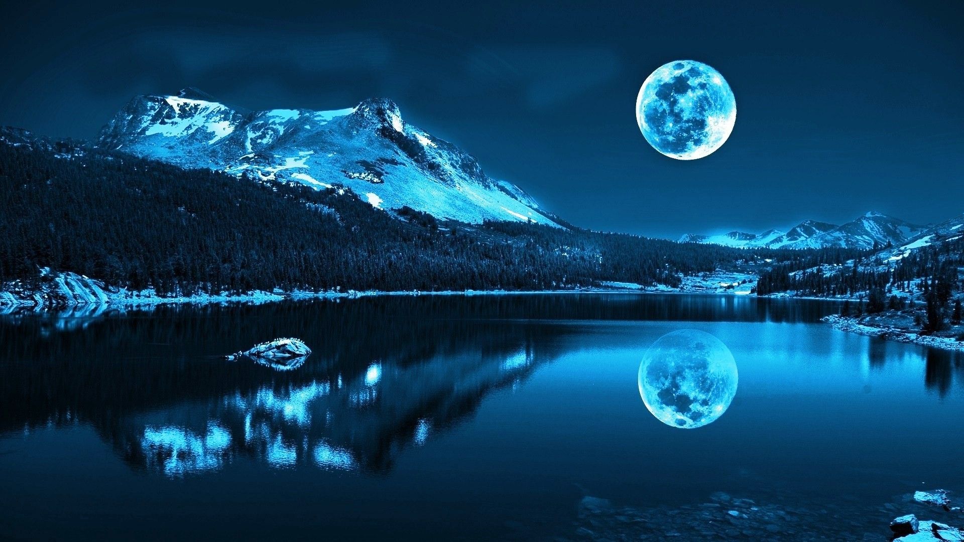 Mountains Moon Wallpapers