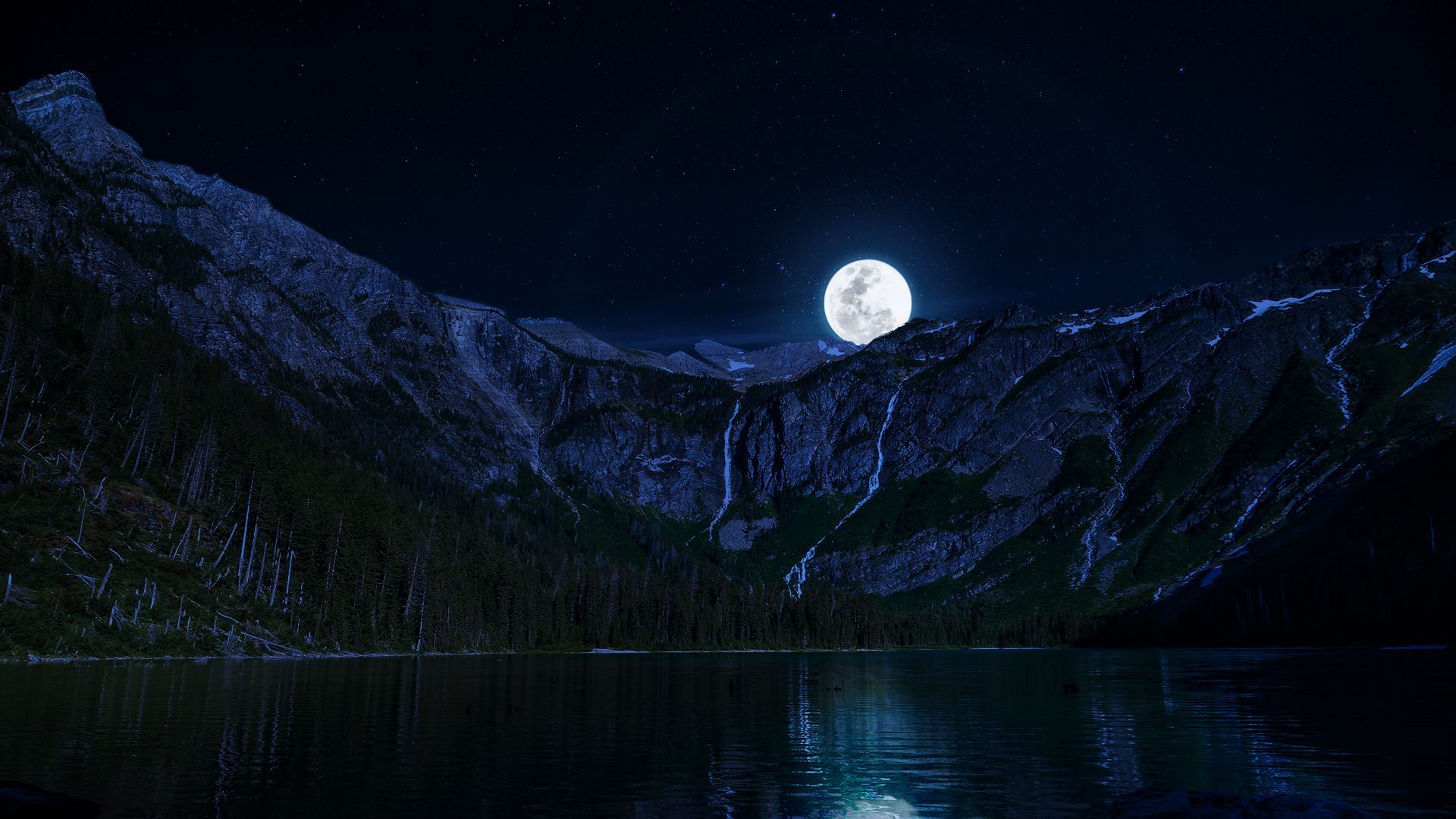 Mountains Moon Wallpapers