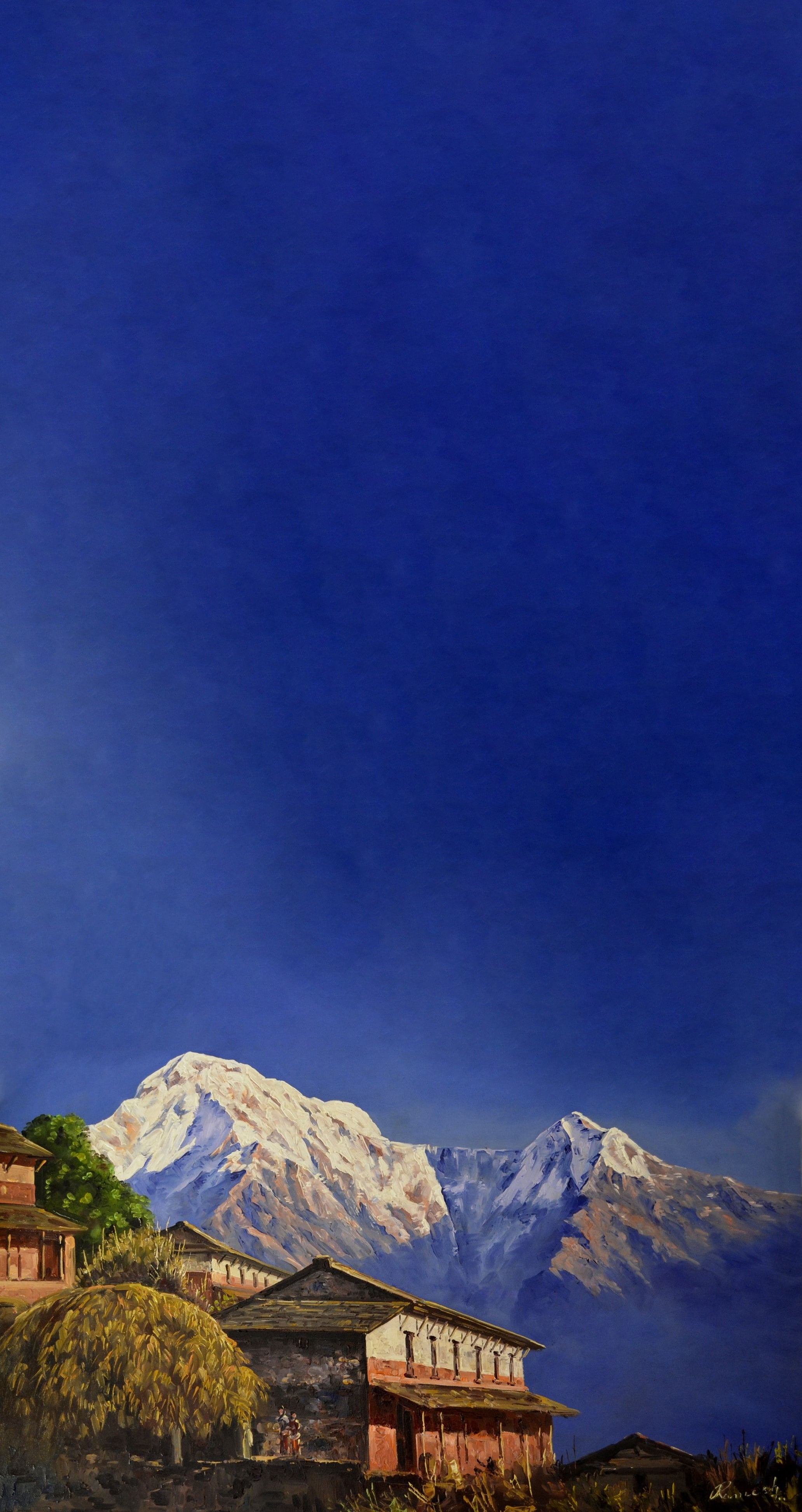 Mountains Night View In Ghandruk Nepal Wallpapers