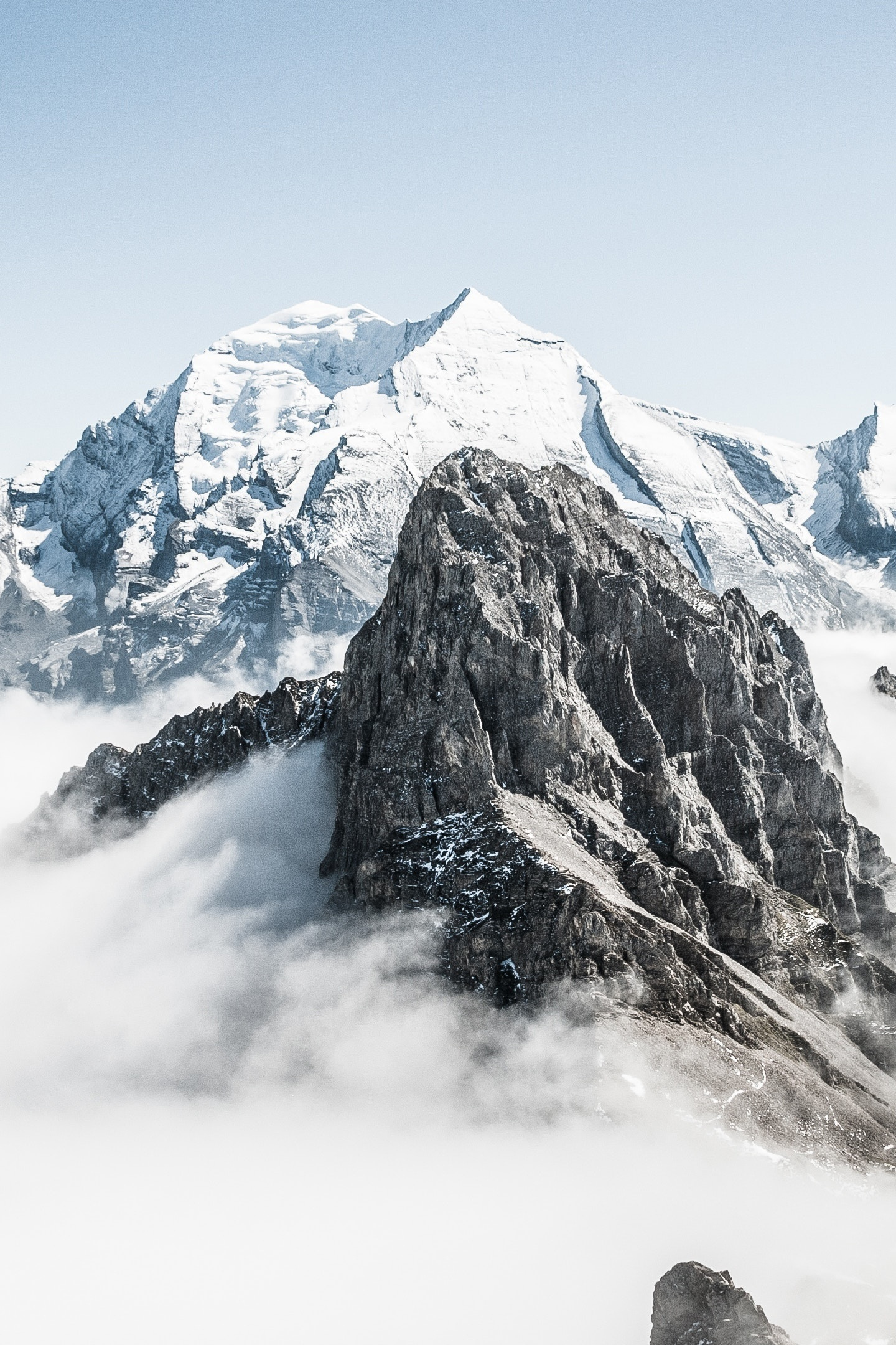 Mountains Peaks Clouds Wallpapers