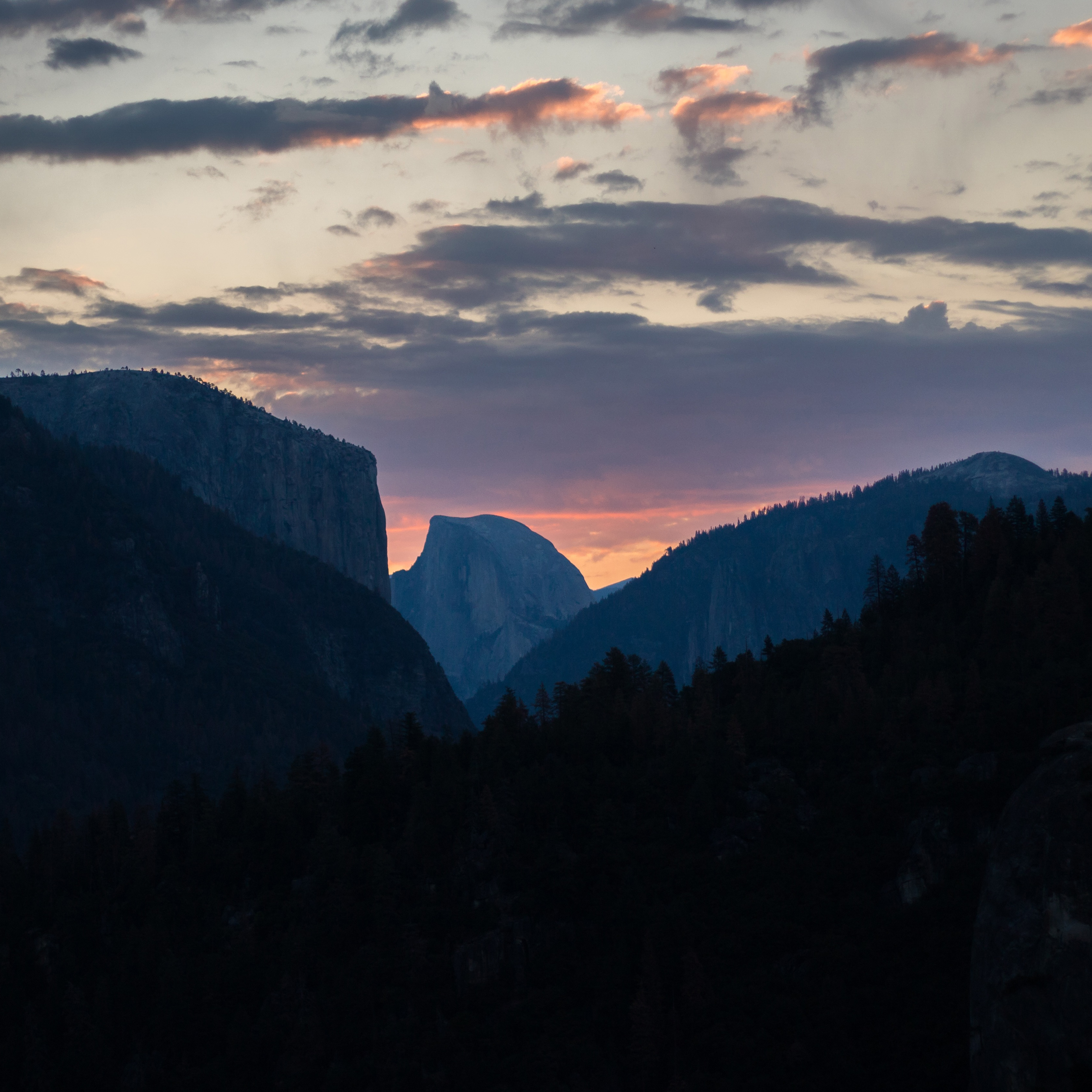 Mountains Silhouette During Sunset Wallpapers