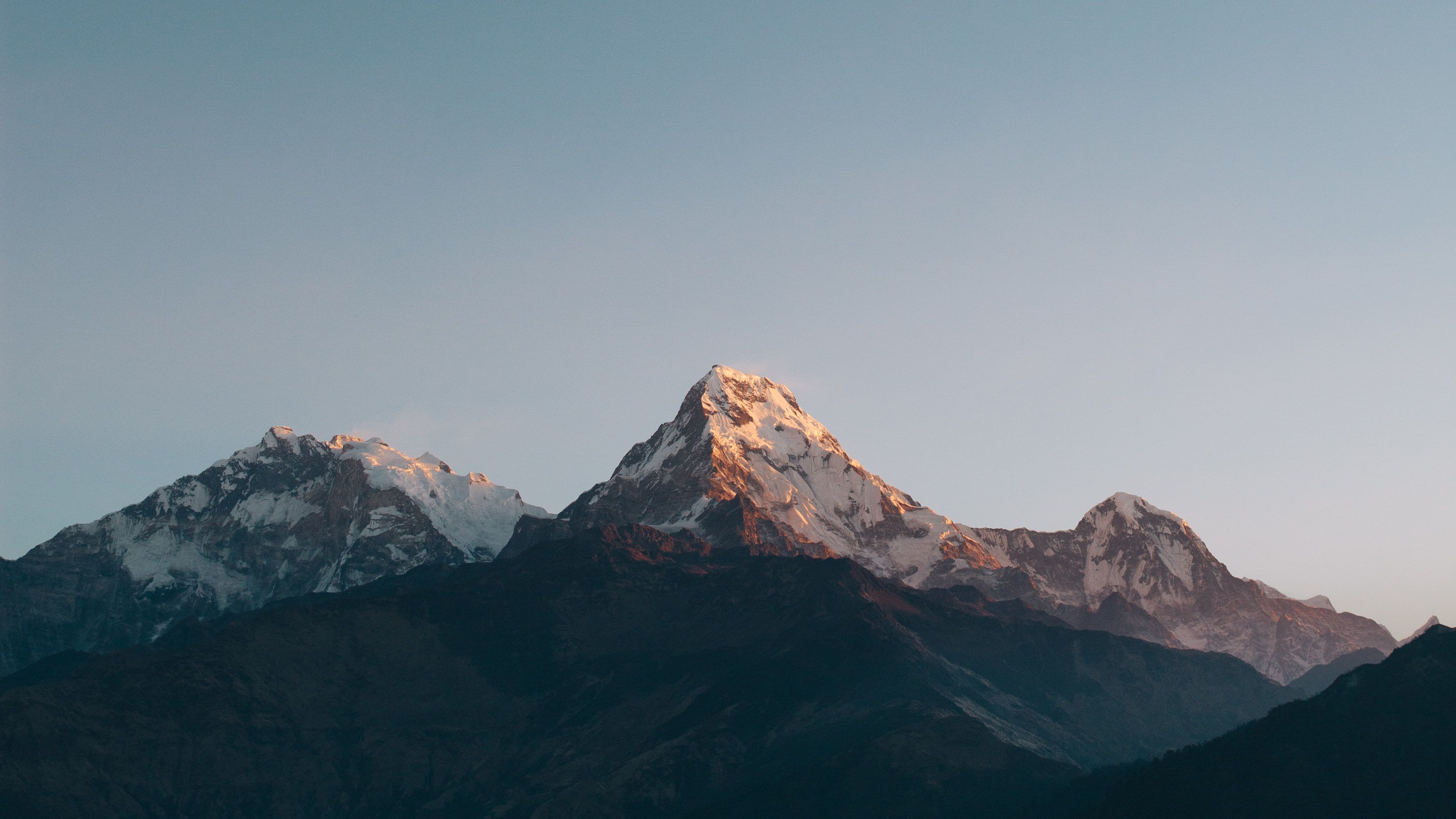 Mountains Sunrise Nepal Illustration Wallpapers