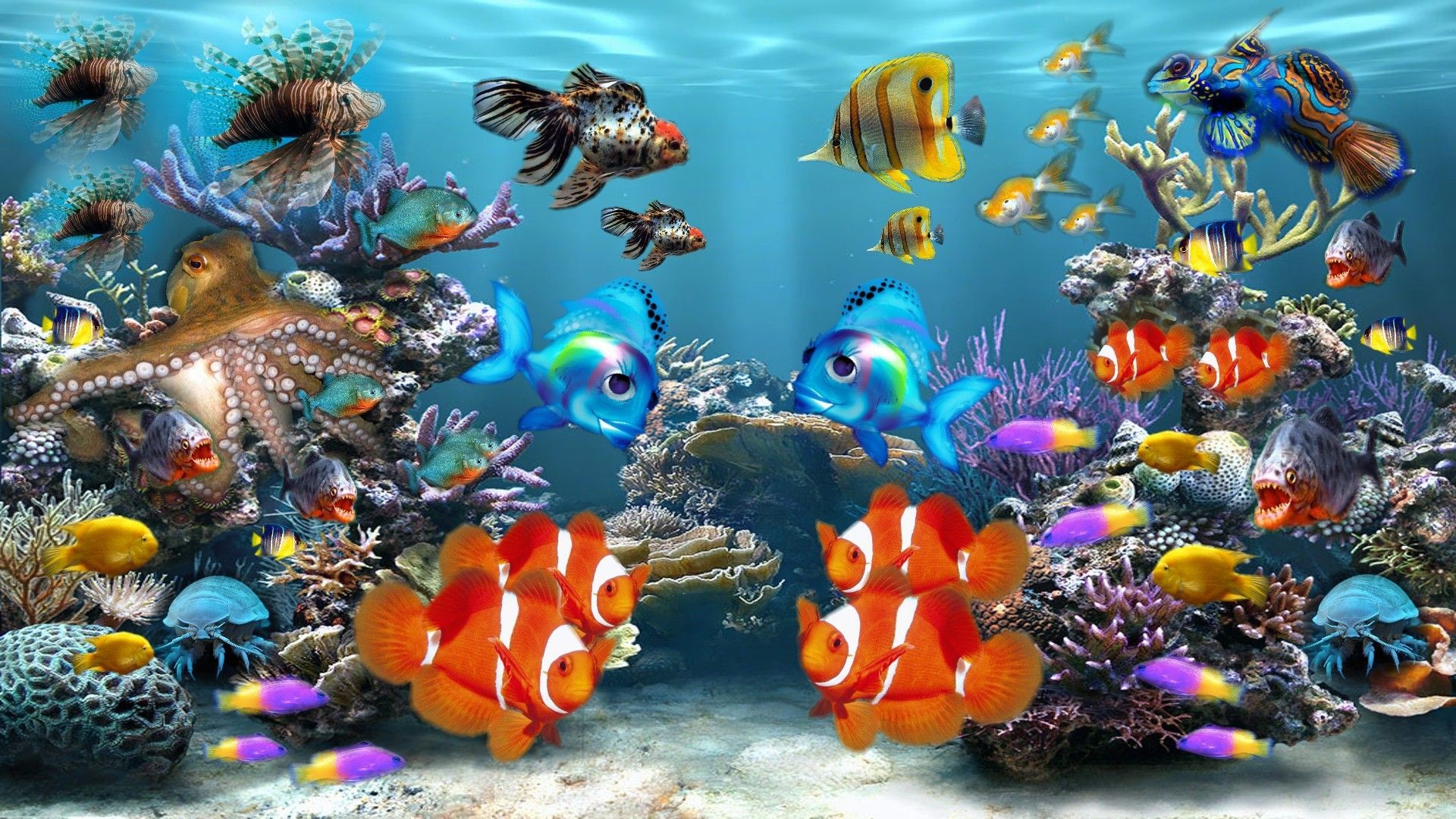 Moving Fish Background