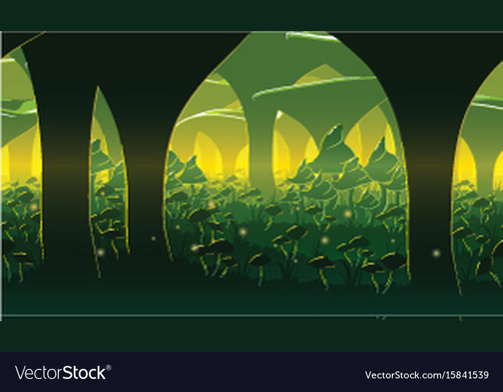 Mushroom Forest Background