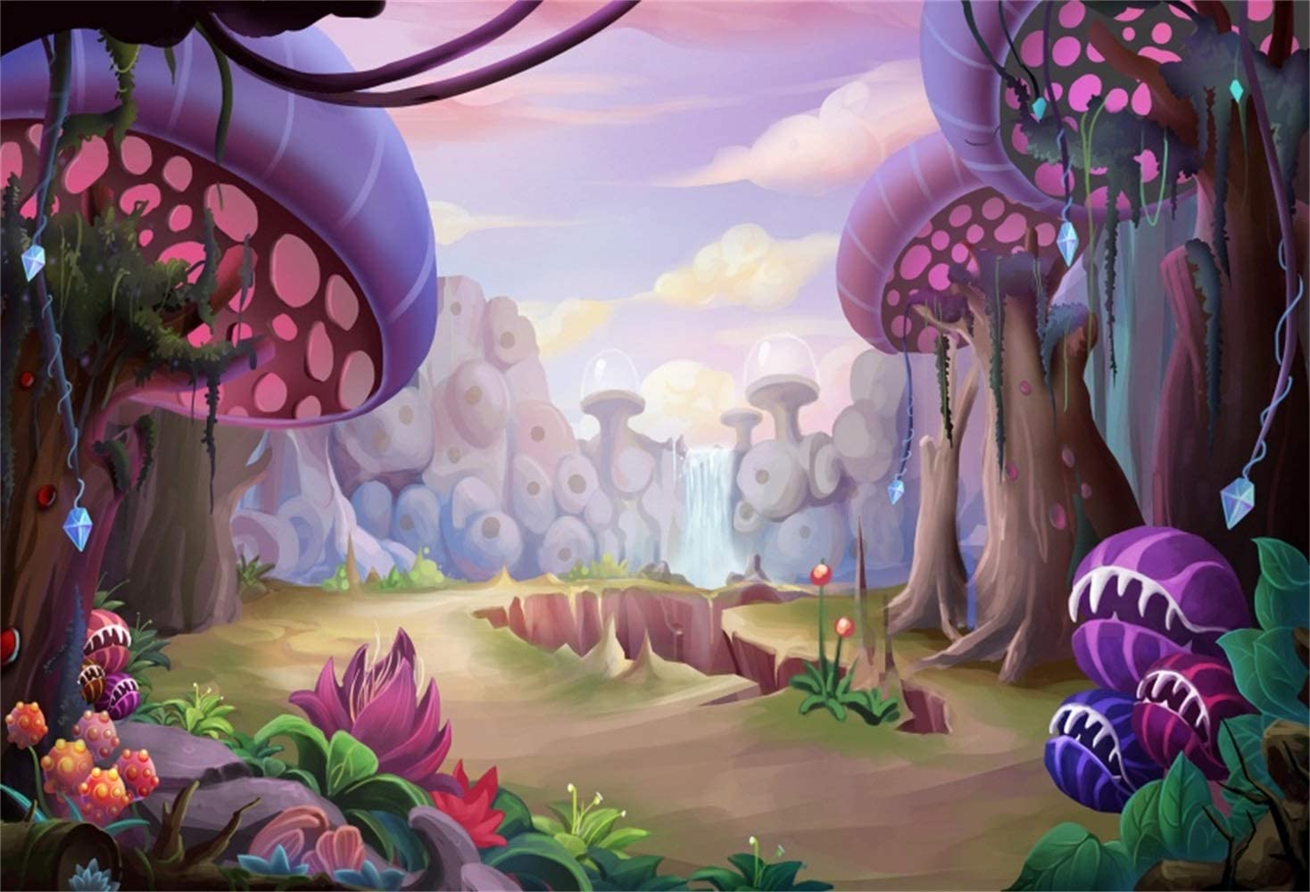 Mushroom Forest Background