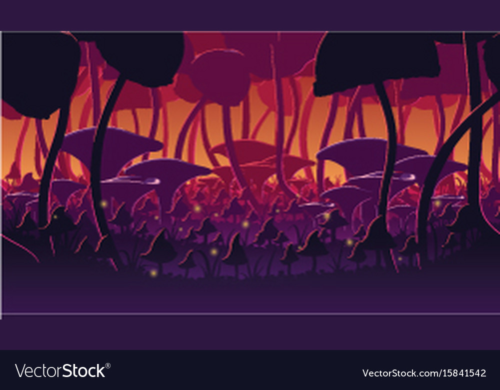 Mushroom Forest Background