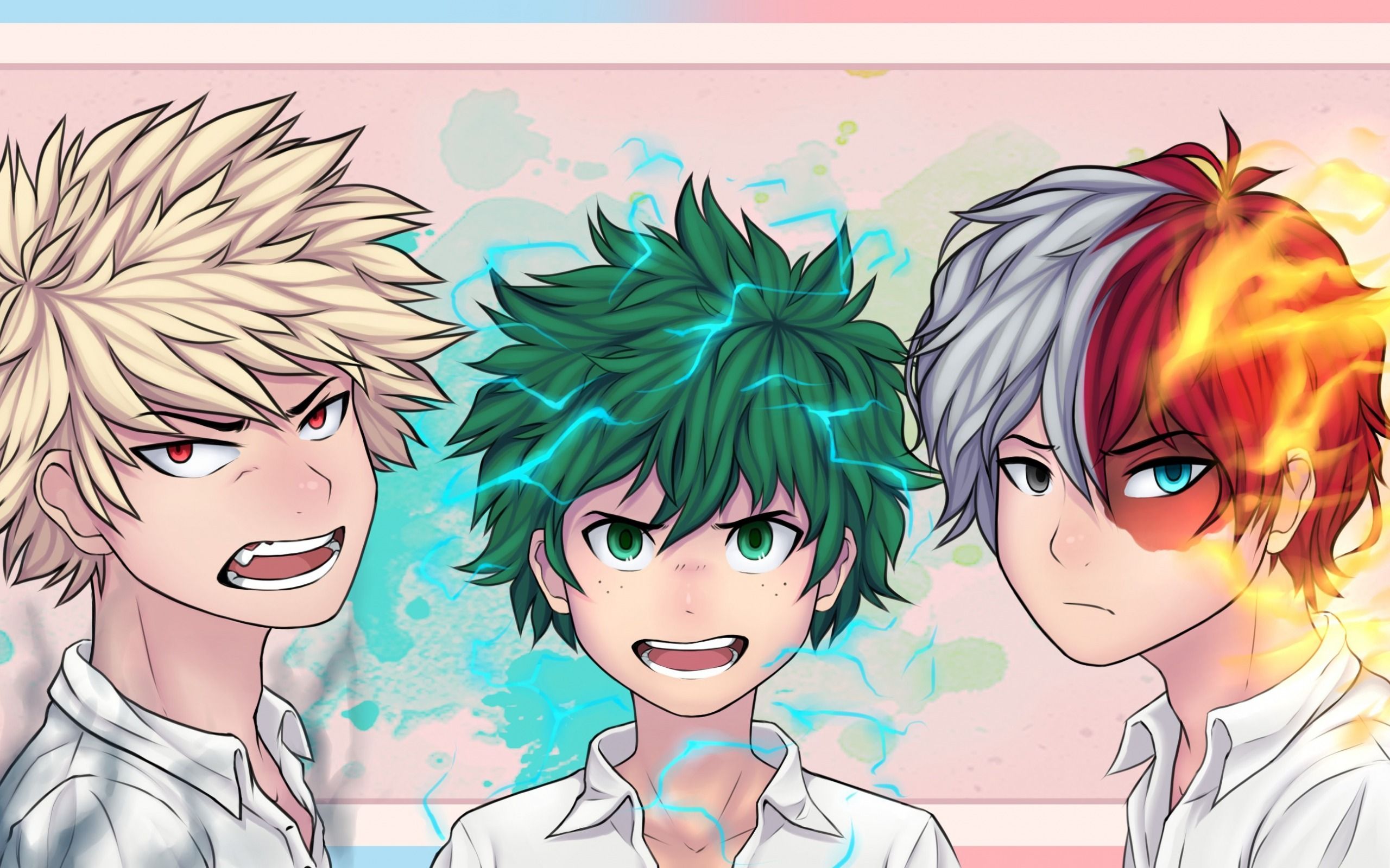 My Hero Academia Deku X Bakugou X Todoroki Wallpapers