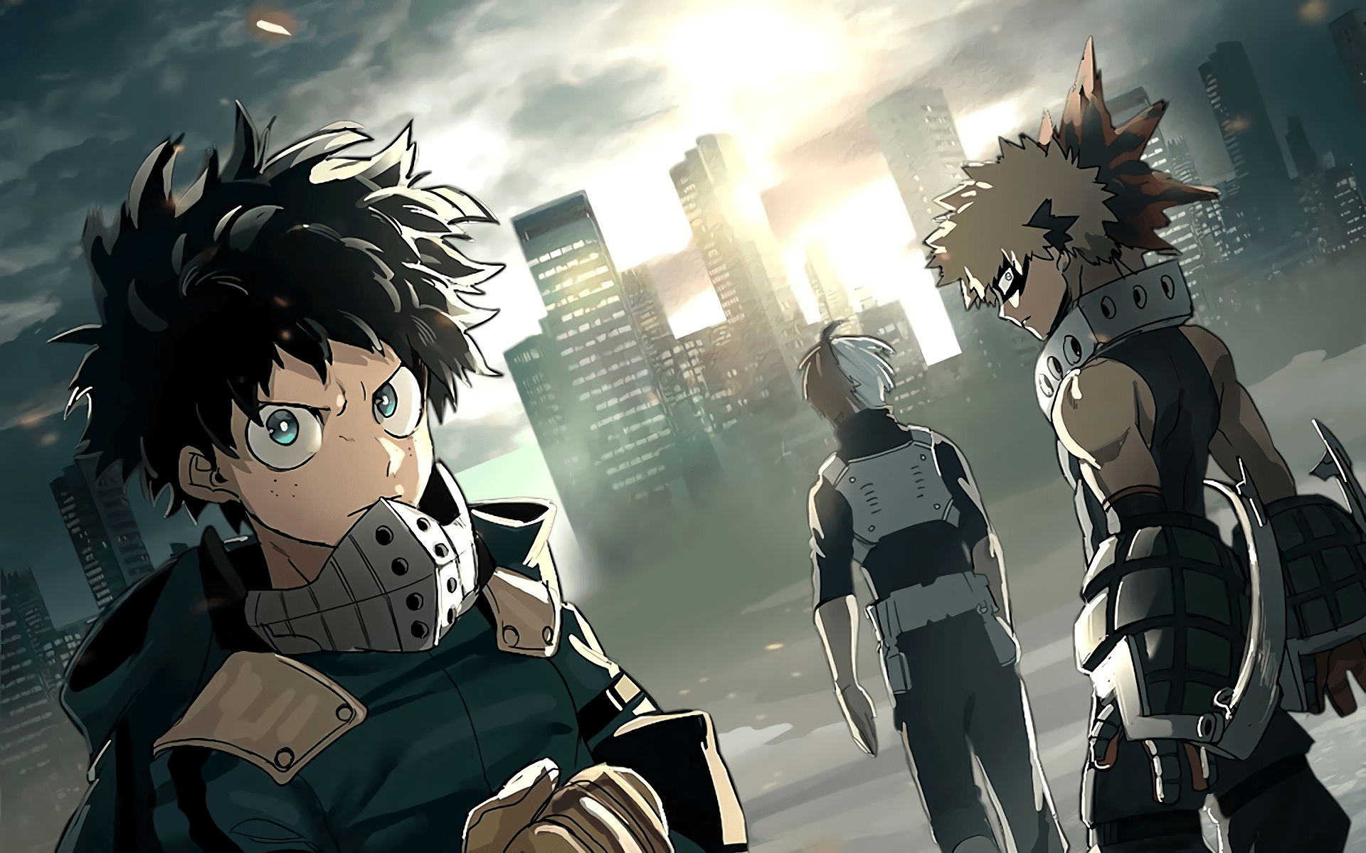 My Hero Academia Deku X Bakugou X Todoroki Wallpapers