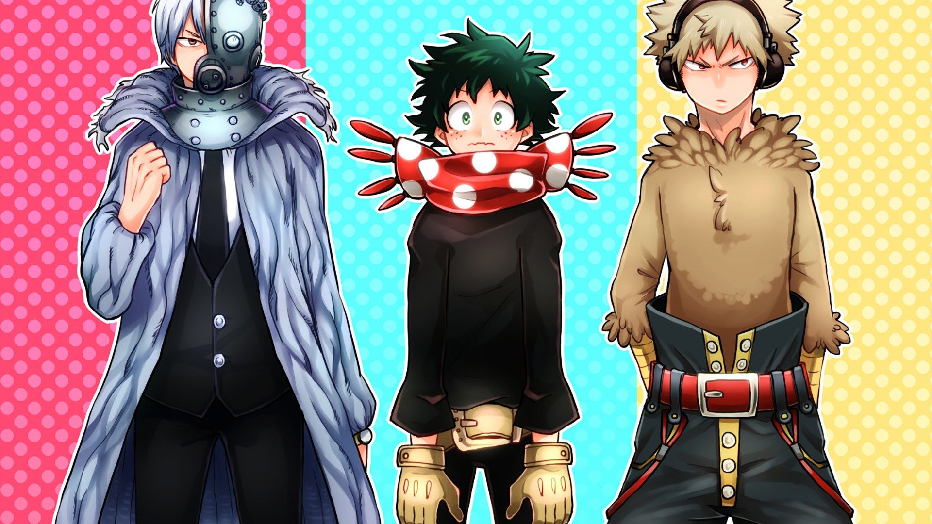 My Hero Academia Deku X Bakugou X Todoroki Wallpapers