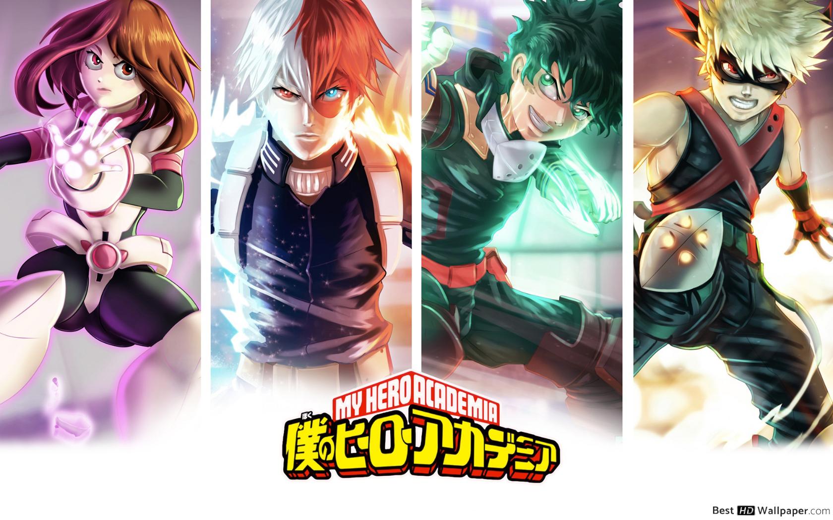 My Hero Academia Deku X Bakugou X Todoroki Wallpapers