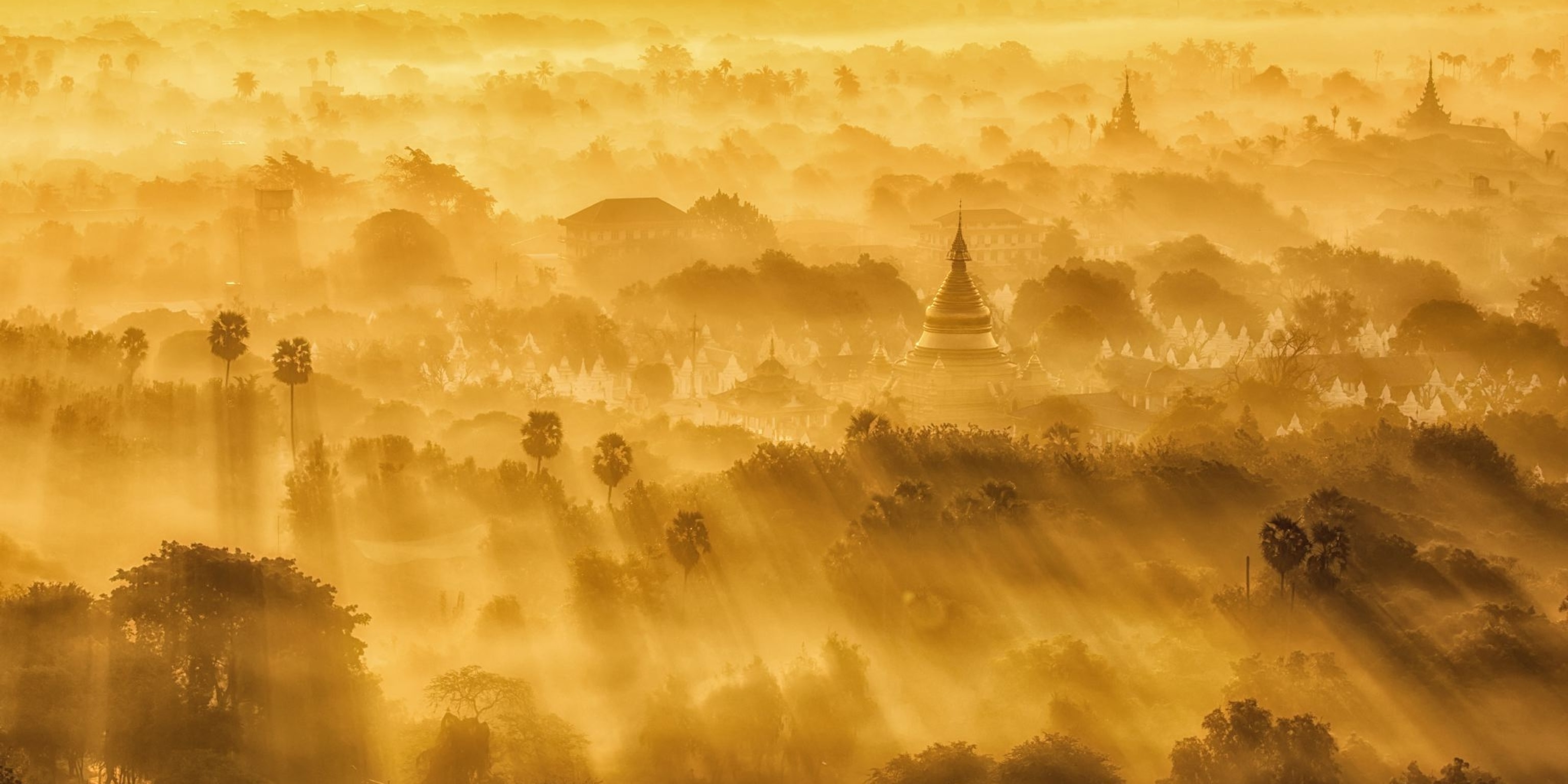 Myanmar Forest 4K Sunset Wallpapers