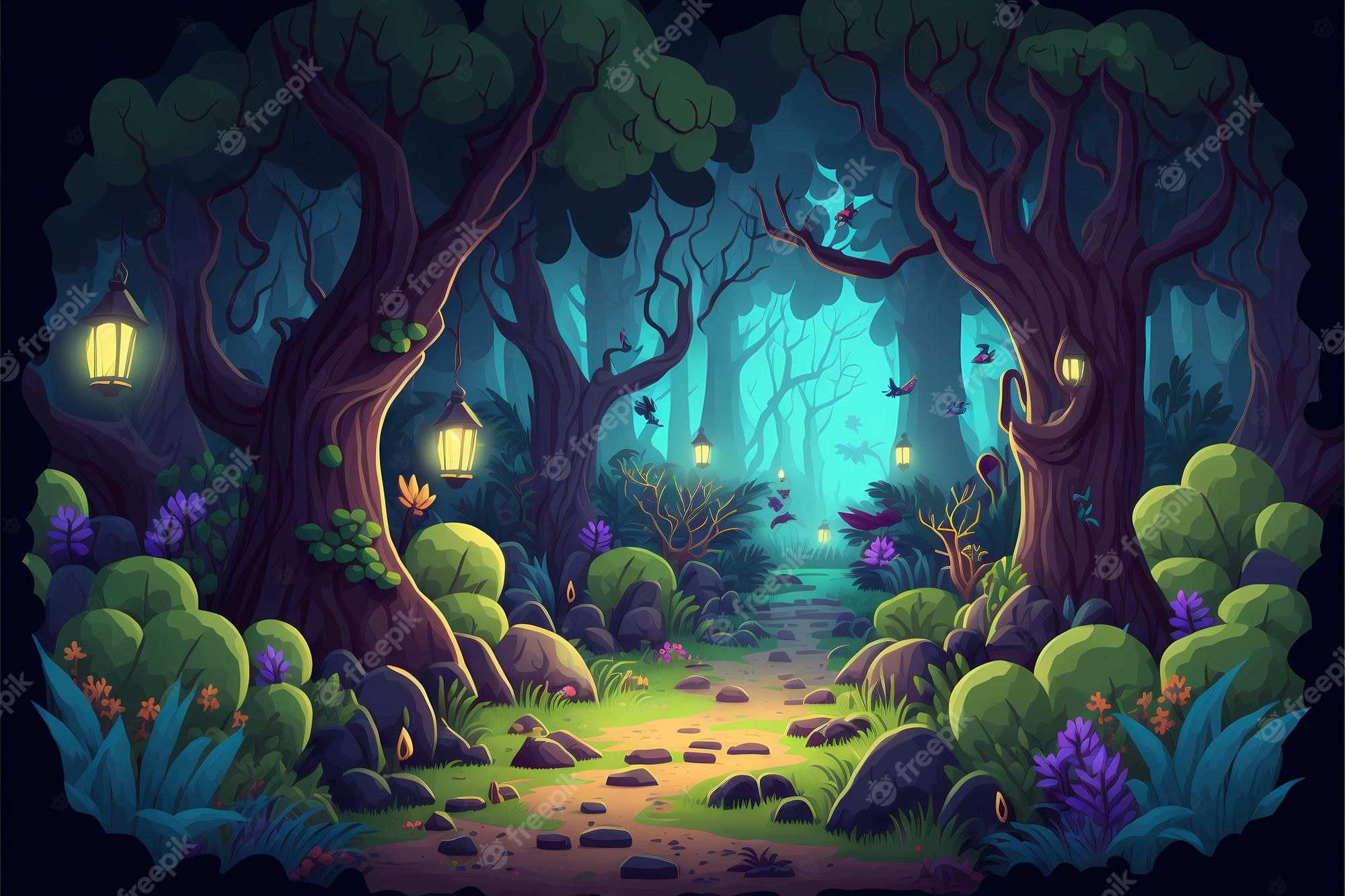 Mystical Forest Background