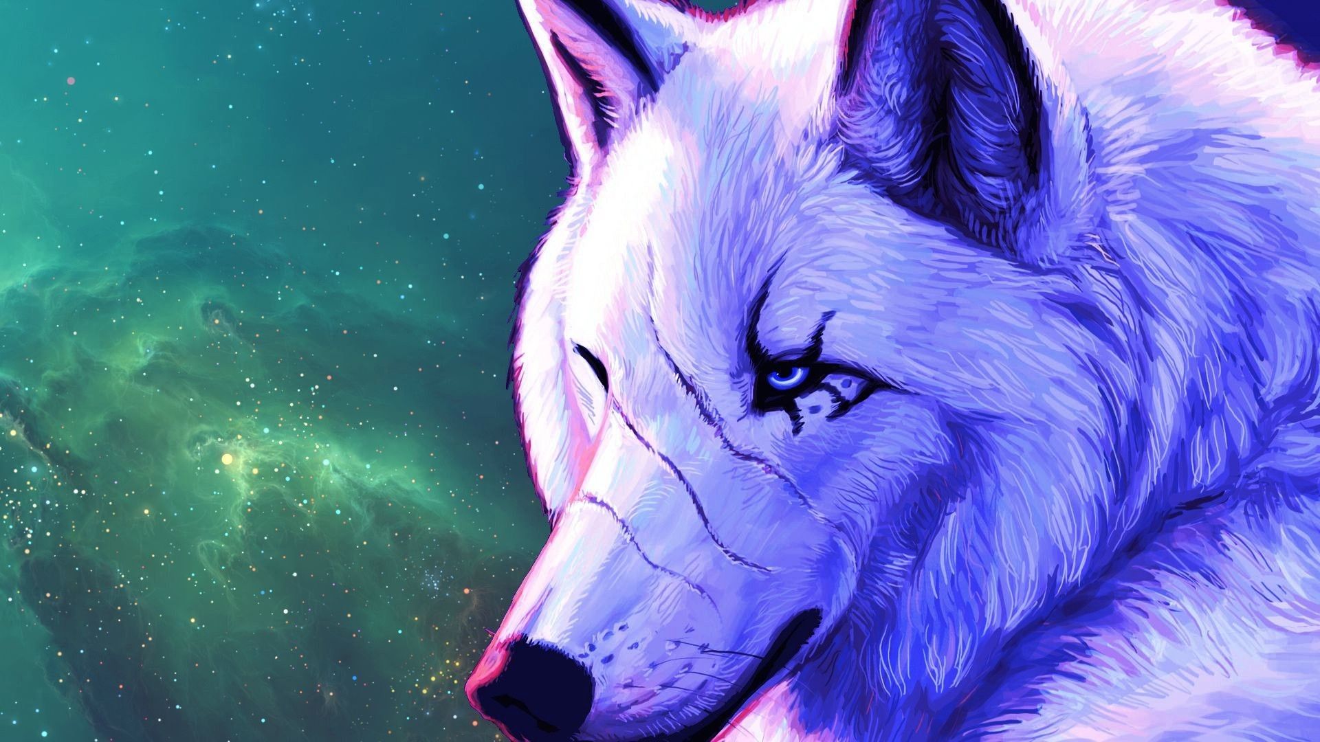 Mystical Galaxy Wolf Wallpapers