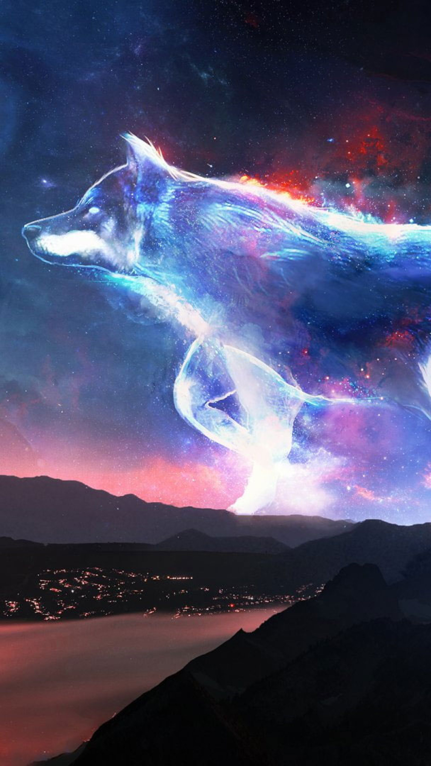 Mystical Galaxy Wolf Wallpapers