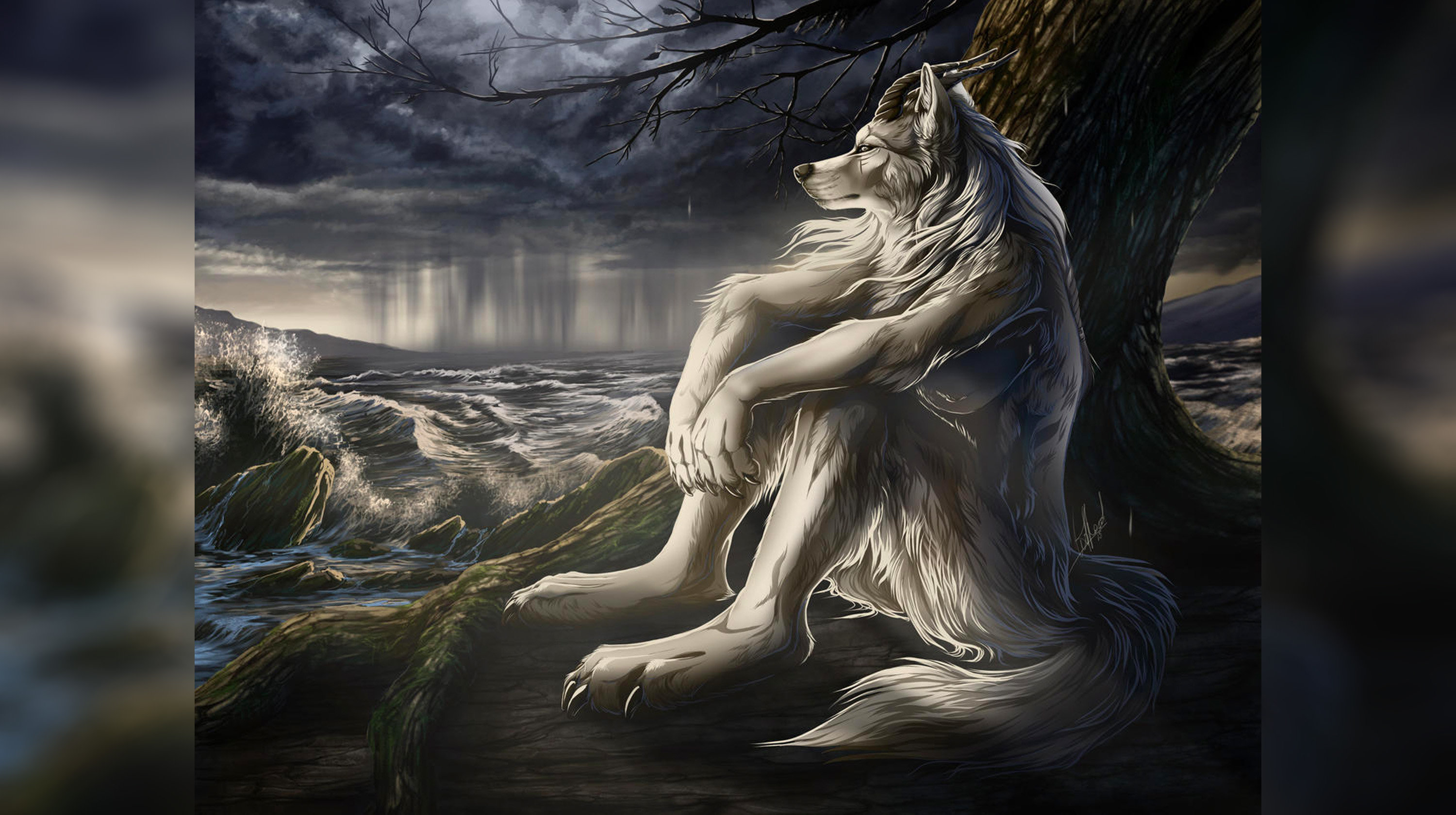 Mythical Wolf Drawings Wallpapers