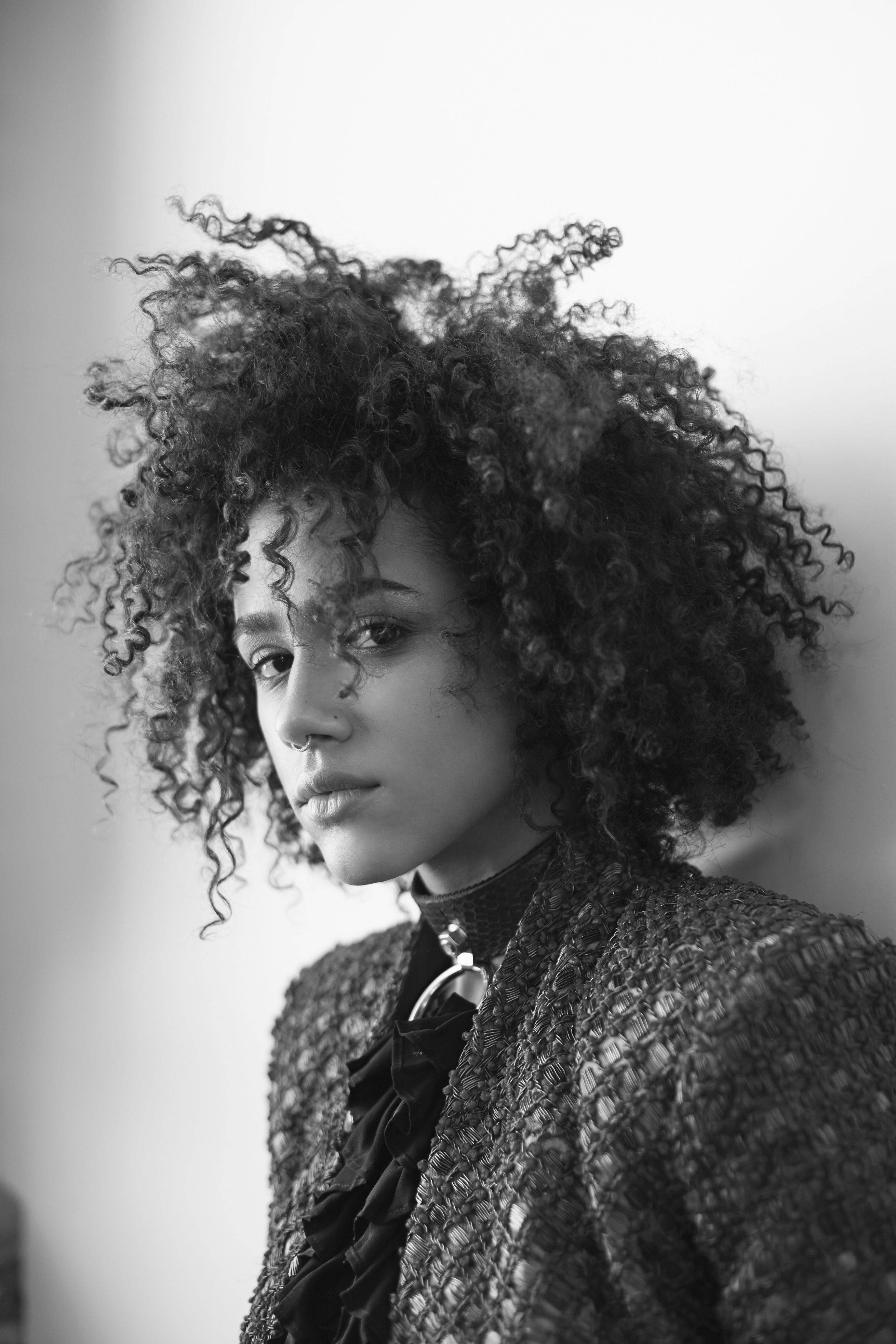 Nathalie Emmanuel Monochrome Wallpapers