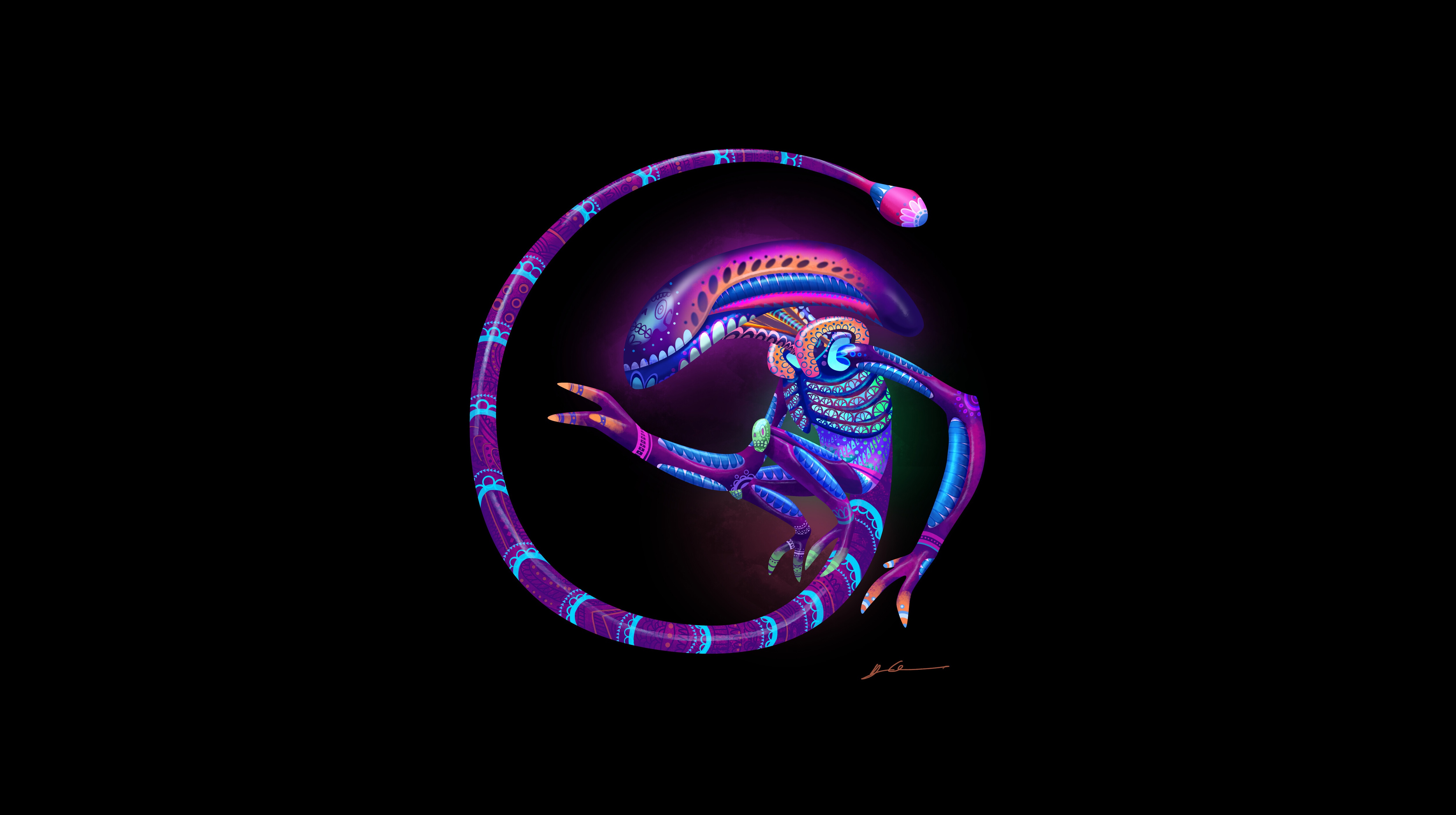 Neon Alien Wallpapers