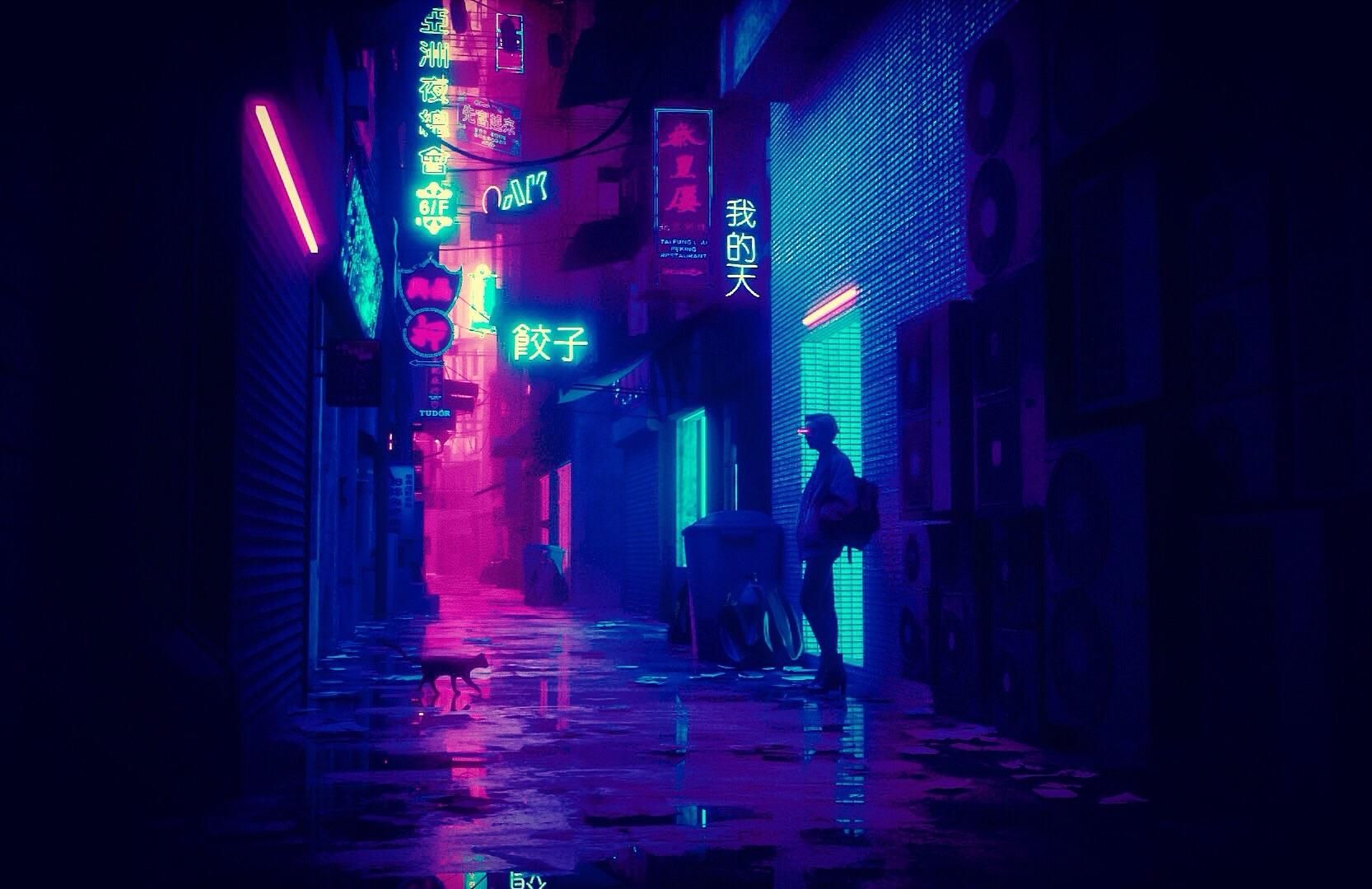 Neon Alley Wallpapers