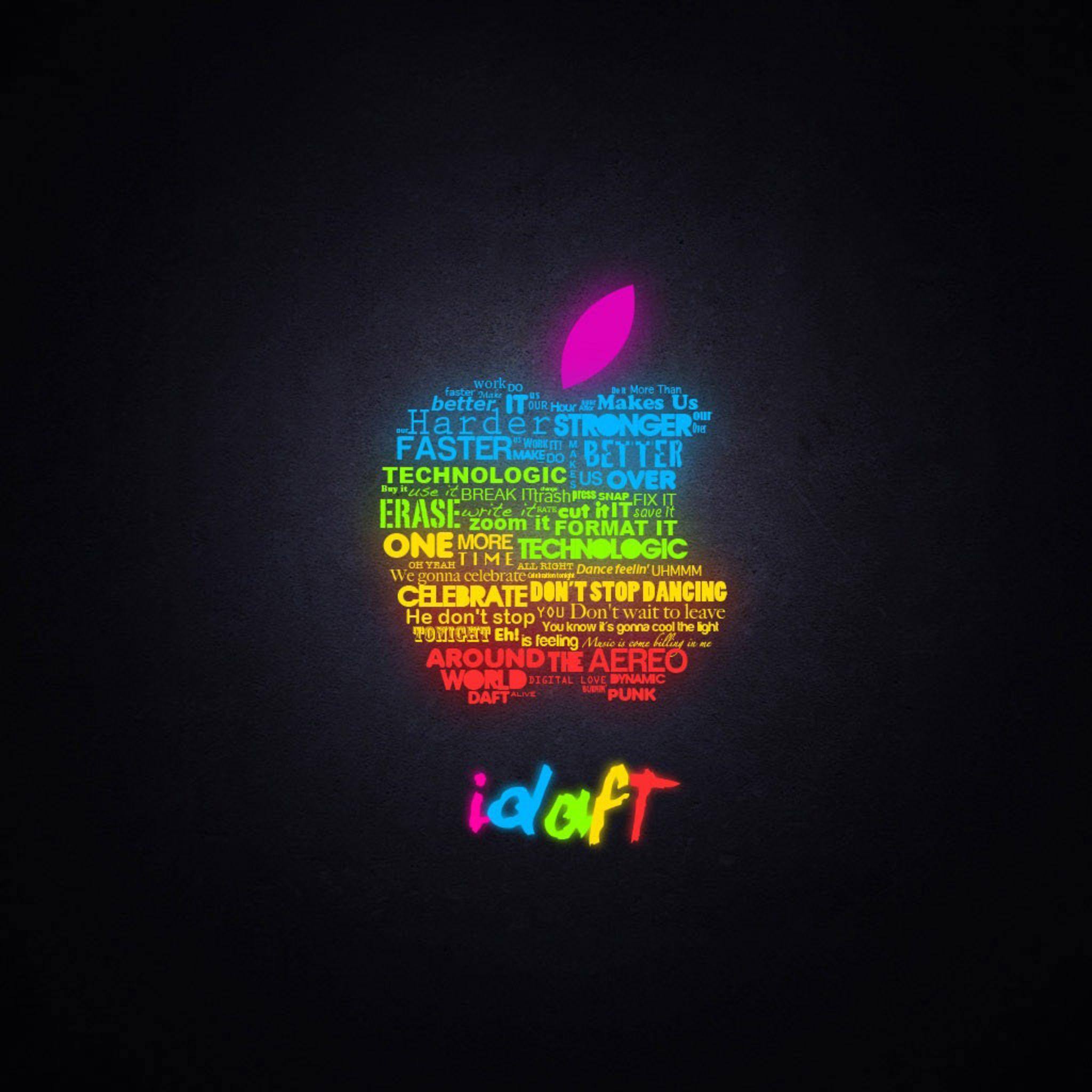 Neon Apple Logo Wallpapers