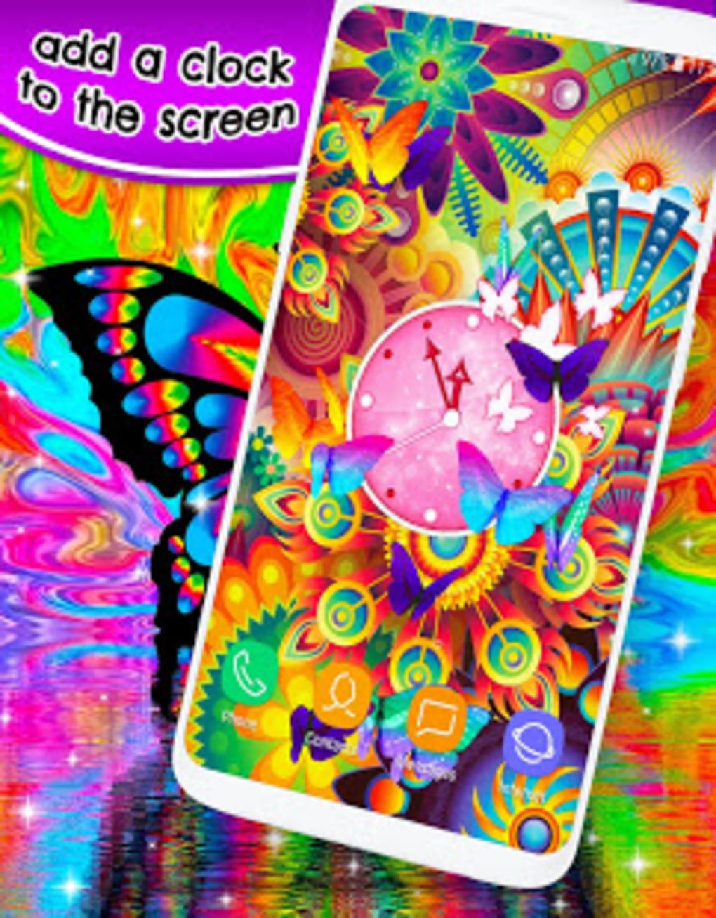 Neon Butterfly Live Wallpapers