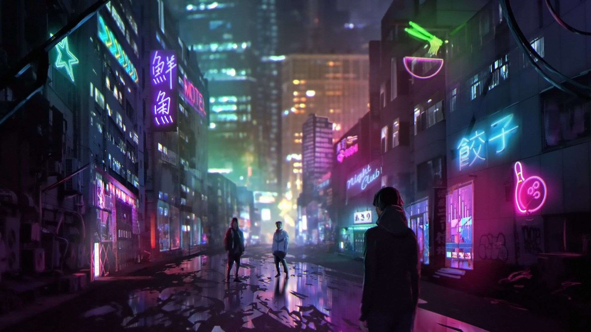 Neon City Cyberpunks Wallpapers