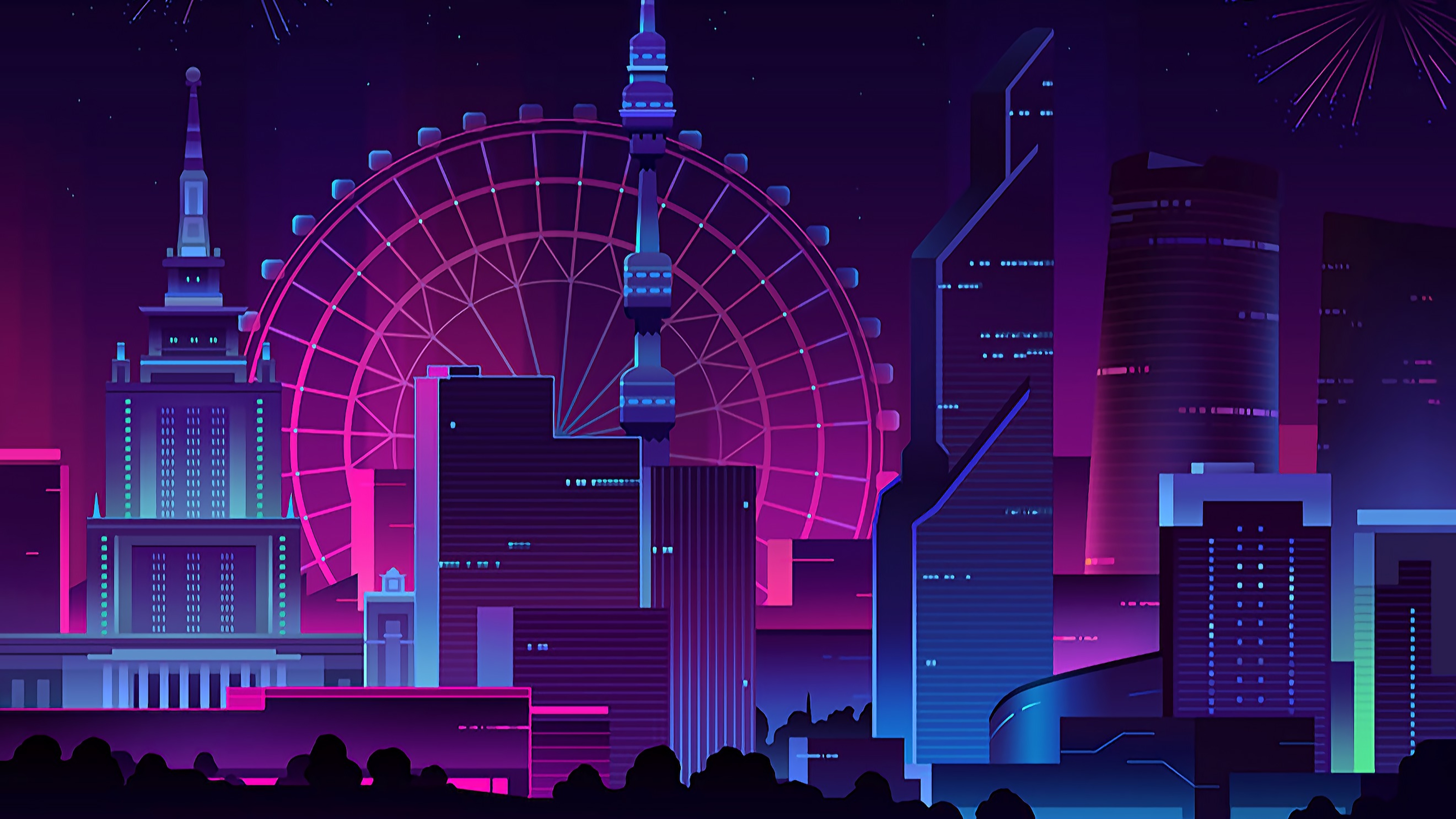 Neon City Cyberpunks Wallpapers