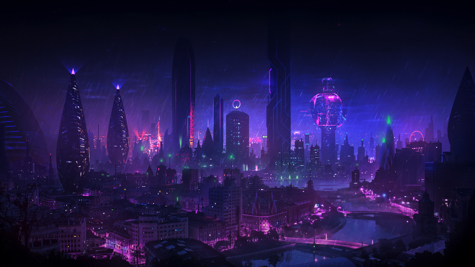 Neon City Cyberpunks Wallpapers