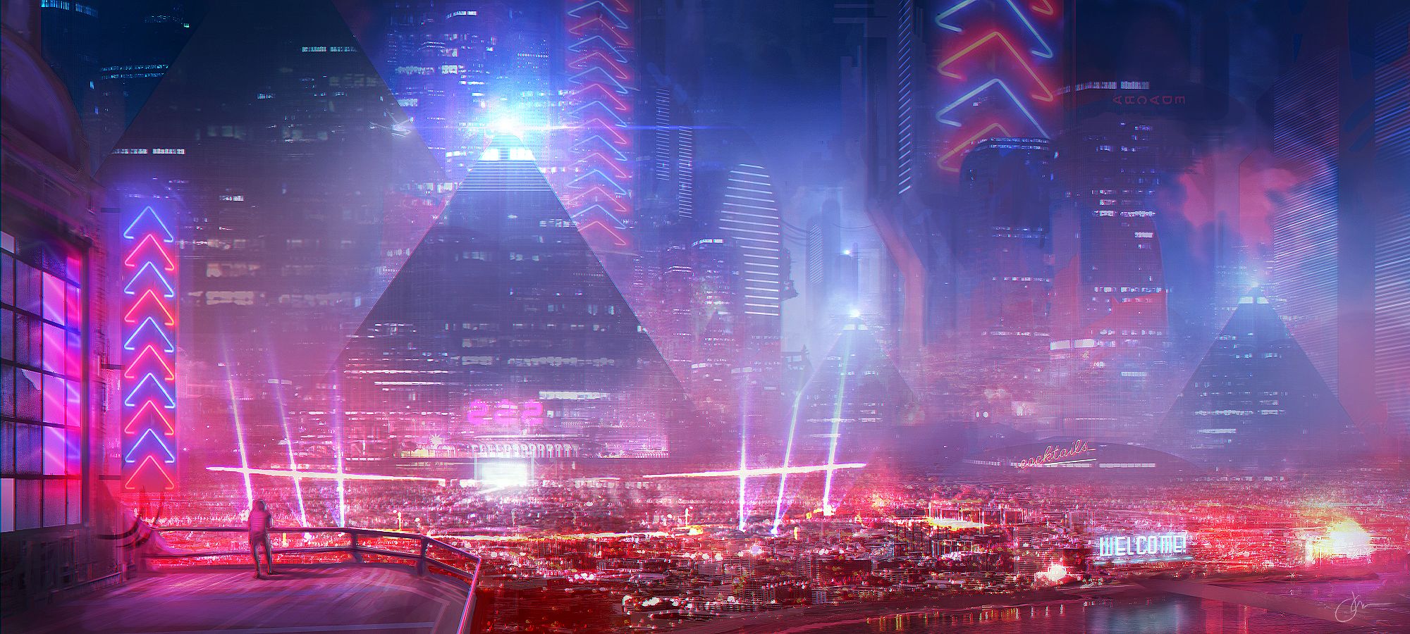 Neon City Cyberpunks Wallpapers