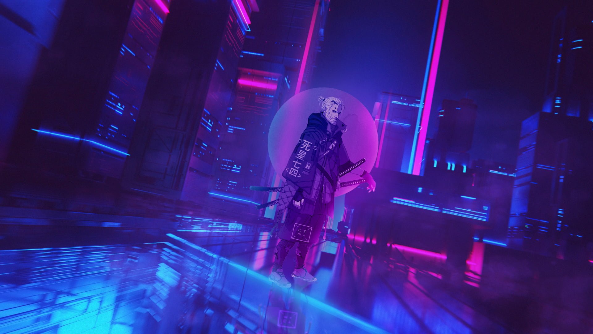 Neon City Cyberpunks Wallpapers