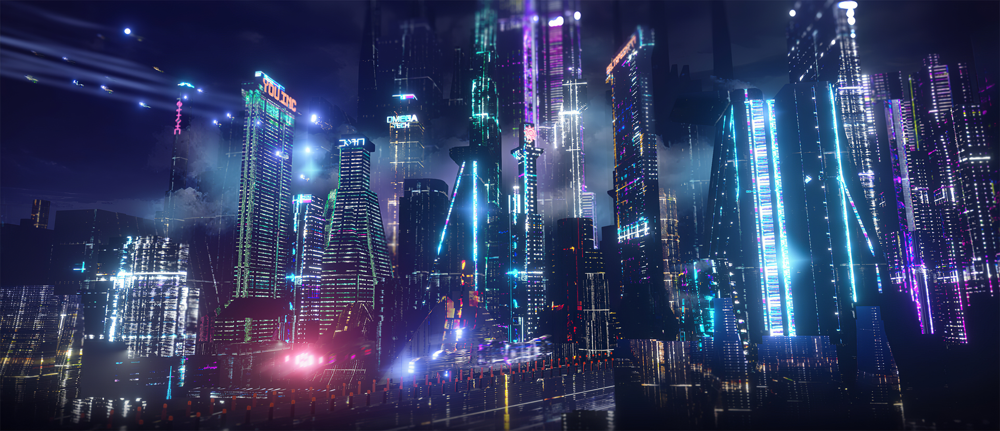 Neon City Lights Wallpapers