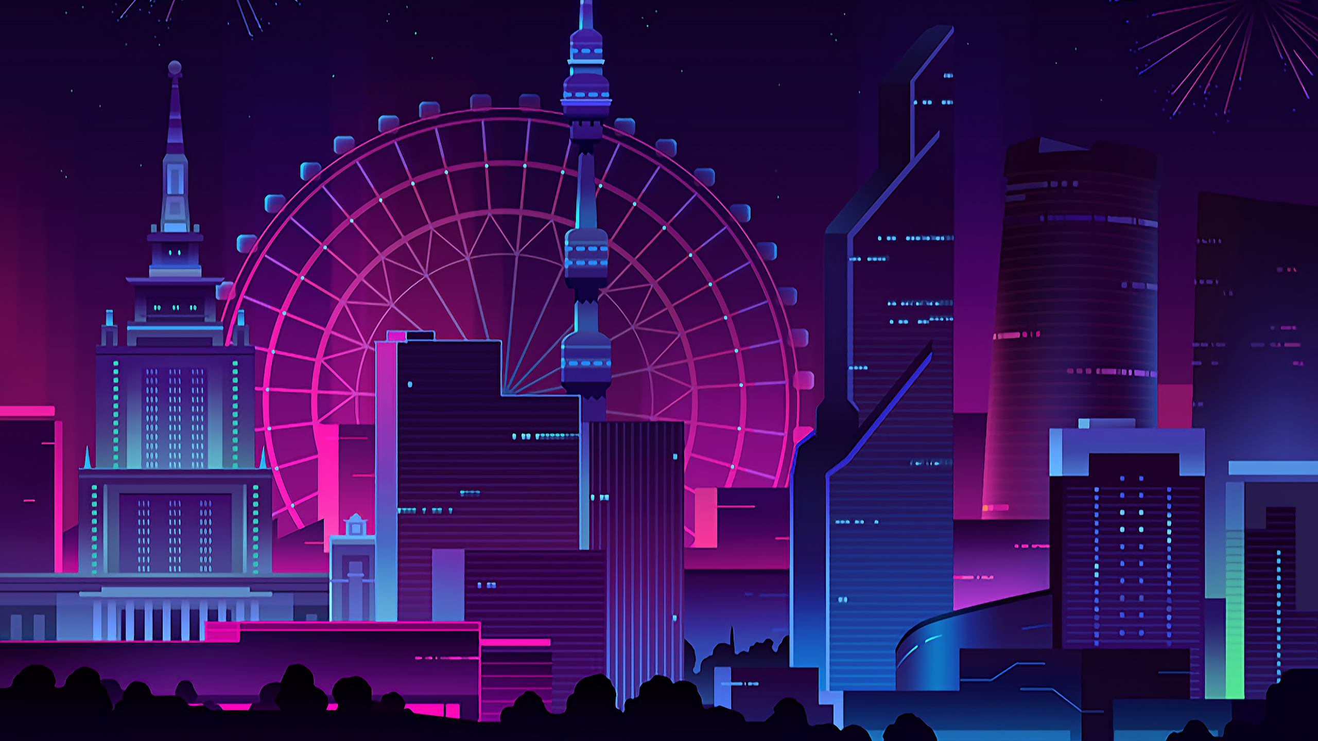 Neon City Lights Wallpapers