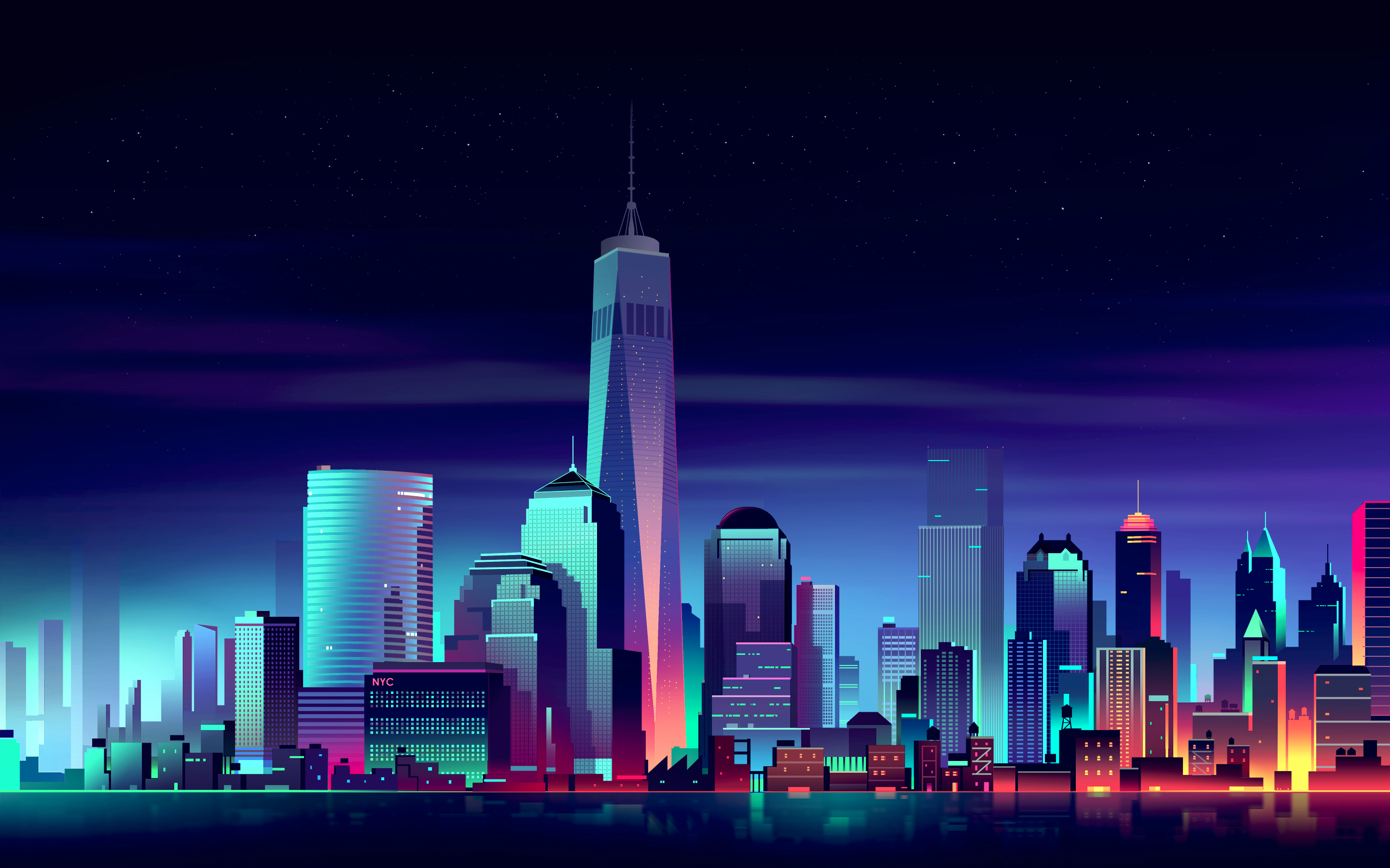 Neon City Vaporwave Wallpapers