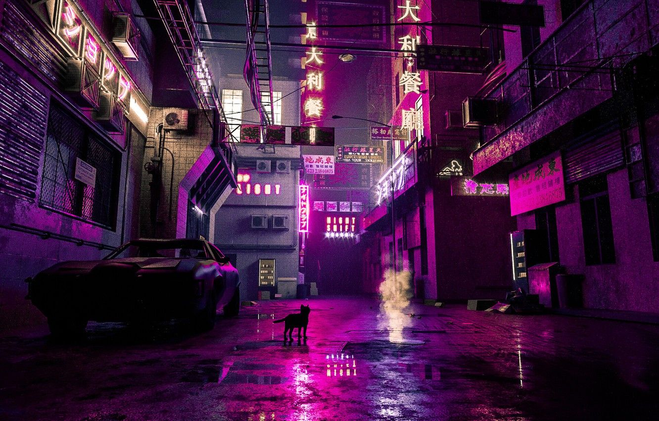 Neon City Vaporwave Wallpapers