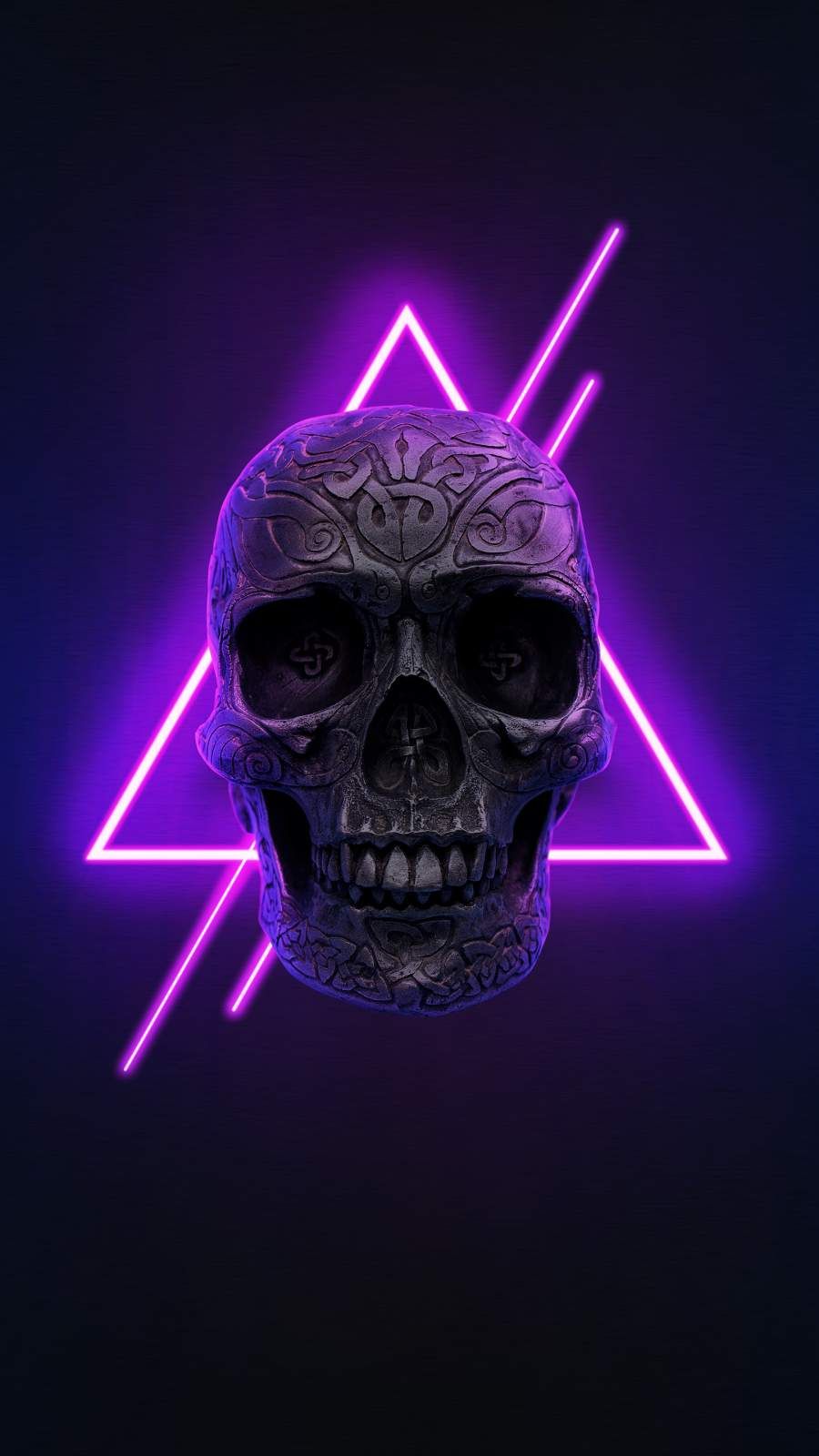 Neon Color Minimalist Skull Wallpapers