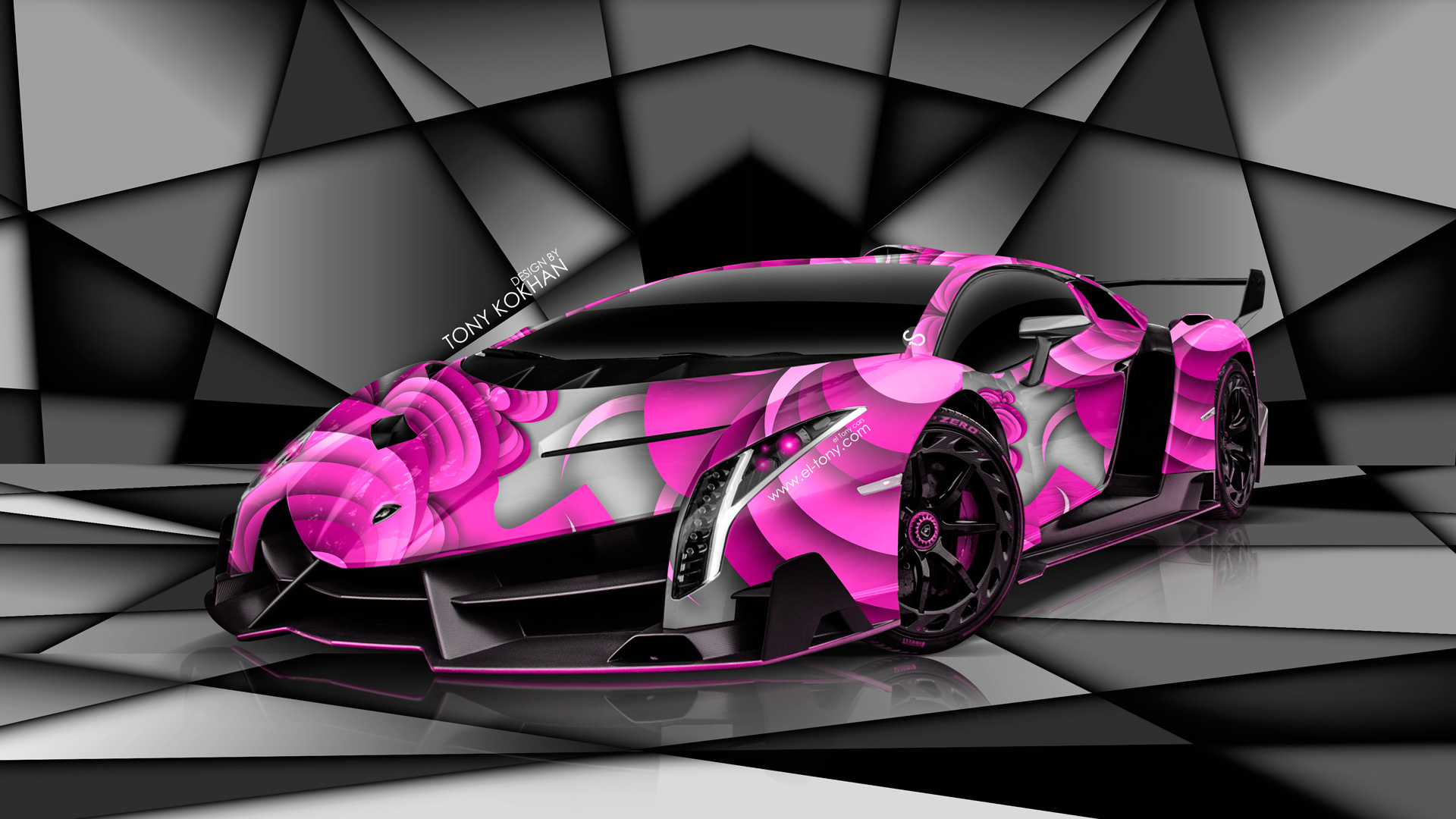 Neon Cool Pink Lamborghini Wallpapers