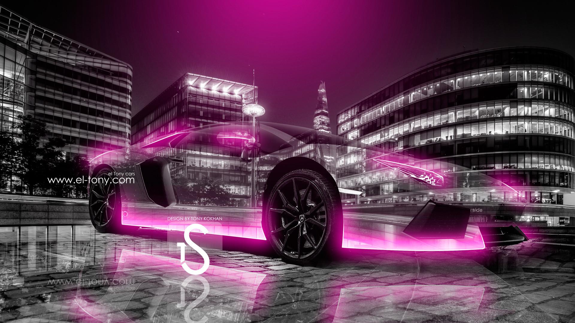 Neon Cool Pink Lamborghini Wallpapers