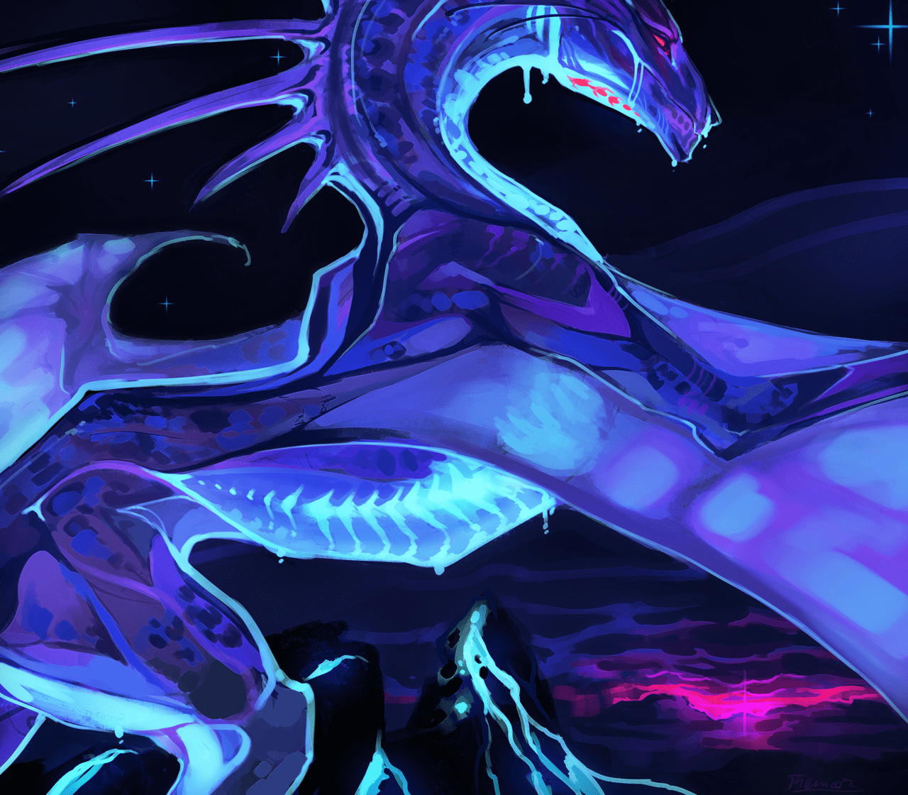 Neon Dragons Wallpapers