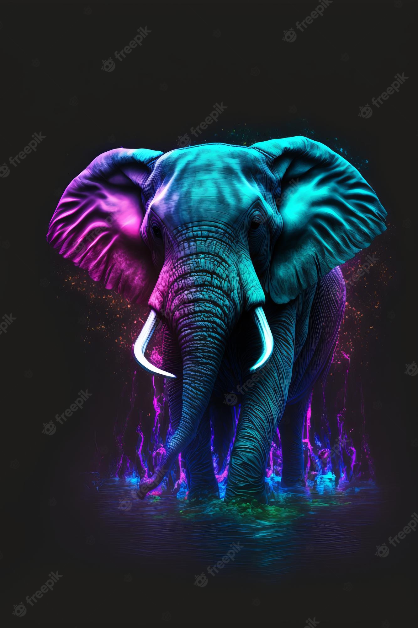 Neon Elephant Wallpapers