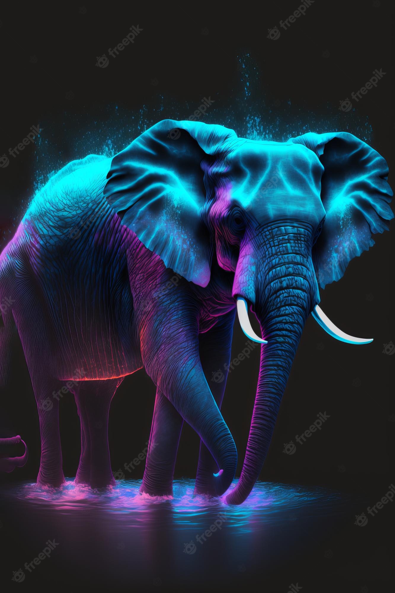 Neon Elephant Wallpapers