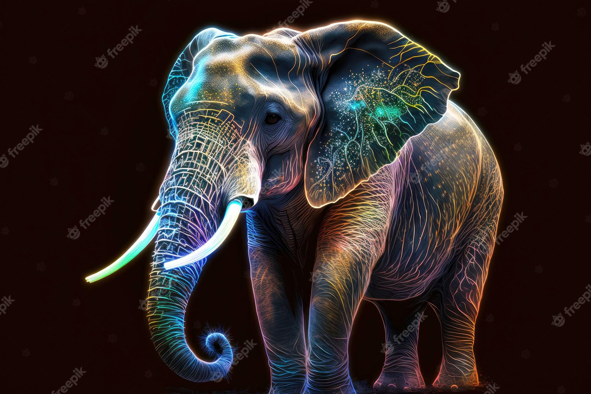 Neon Elephant Wallpapers